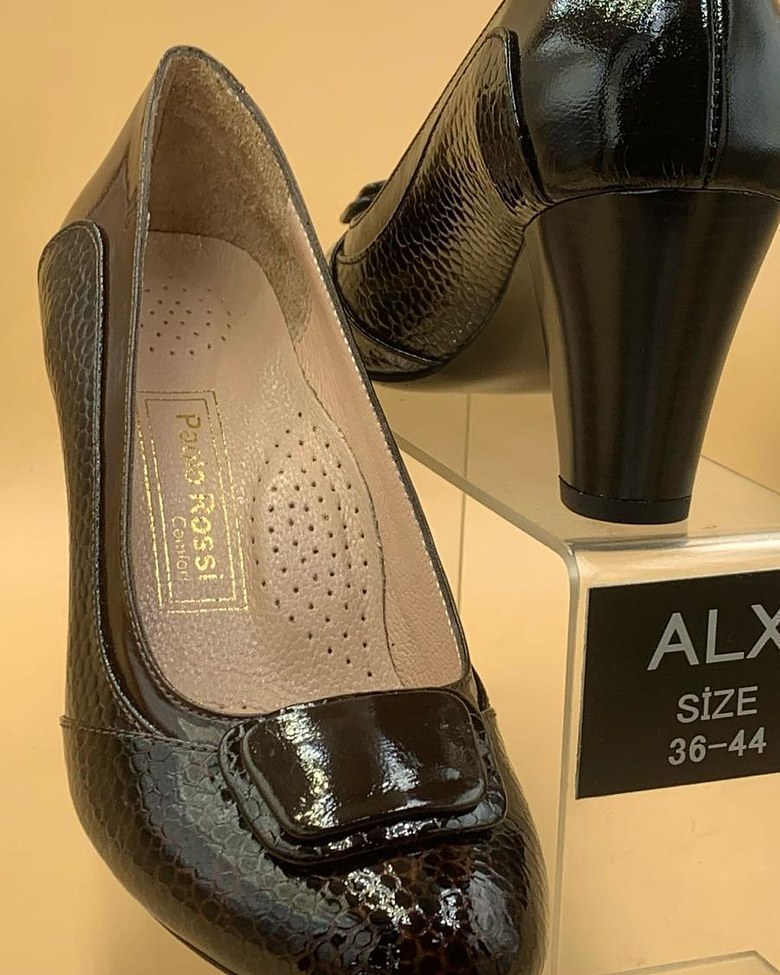 Turkish Pure Leather Brown Scales Design Shoes image