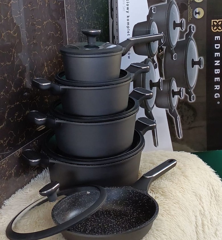 EDENBERG 12 pcs High quality luxury Scratch-Resistant cookware set sufuria with kitchen tools image