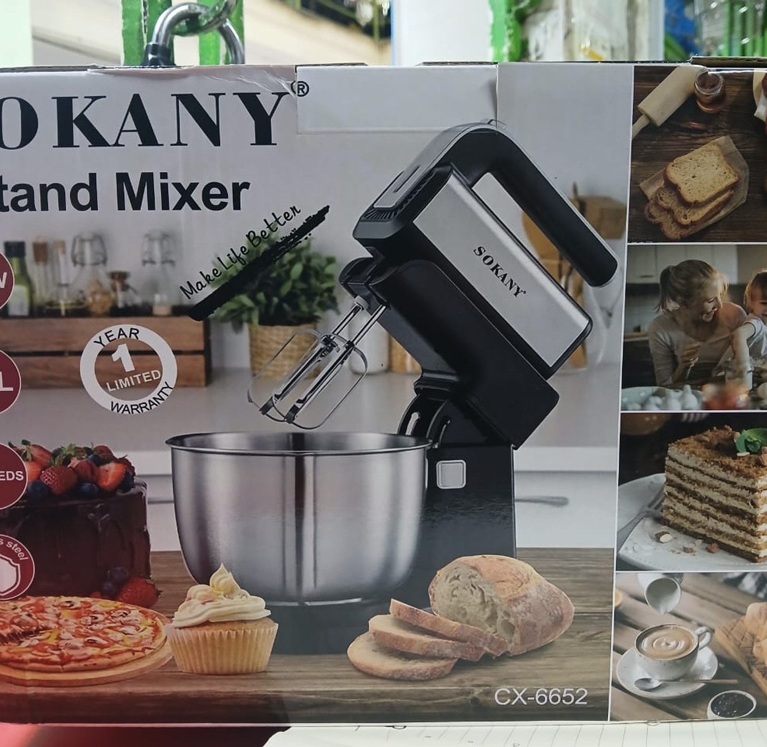Stand Mixer. Sokany Quality Kitchen Stand Mixer With Stainless Steel 3.5L Bowl Egg Whisk, Dough Hook, Flat Beater image
