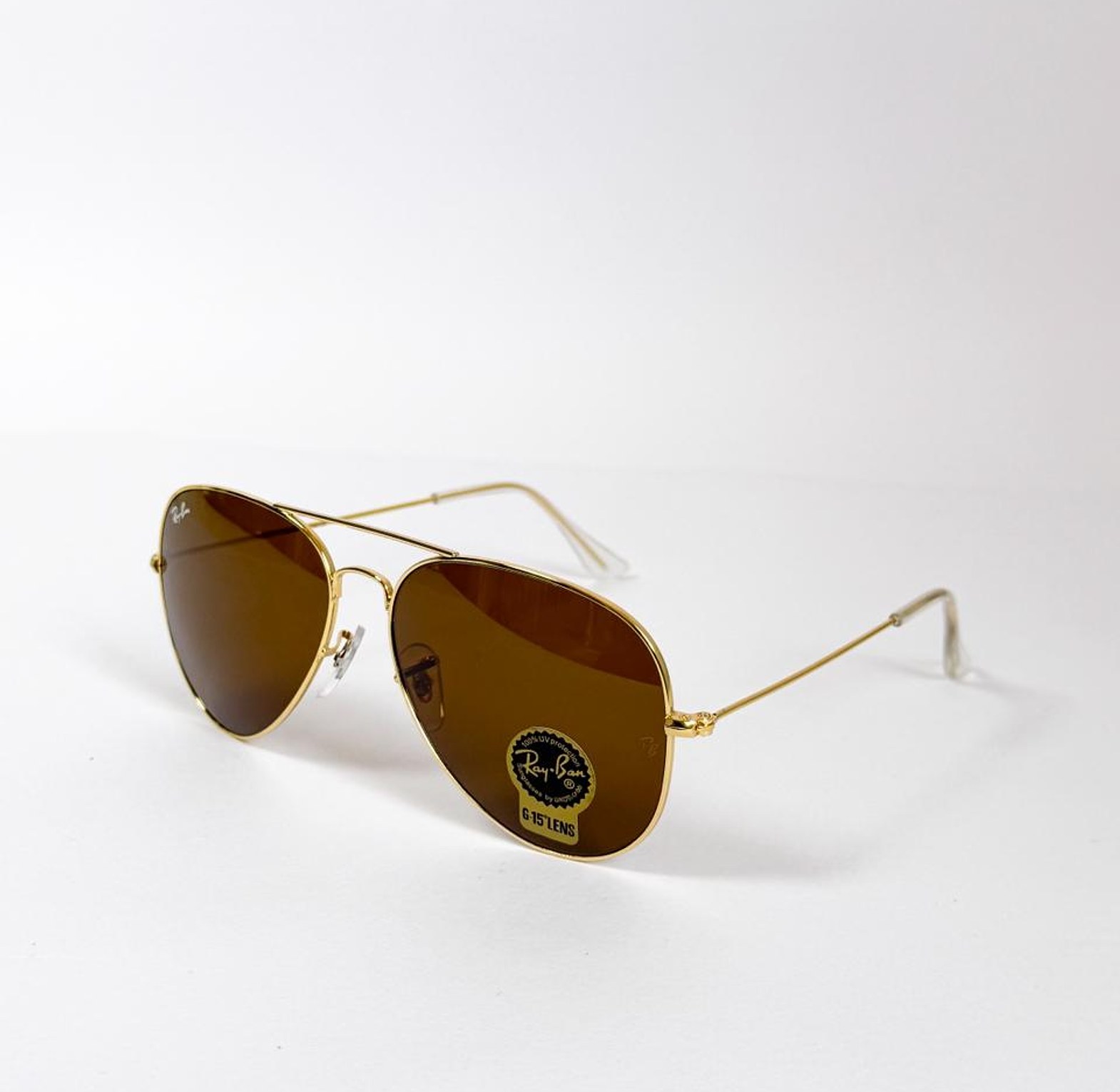  Rayban Aviator Gold Brown image