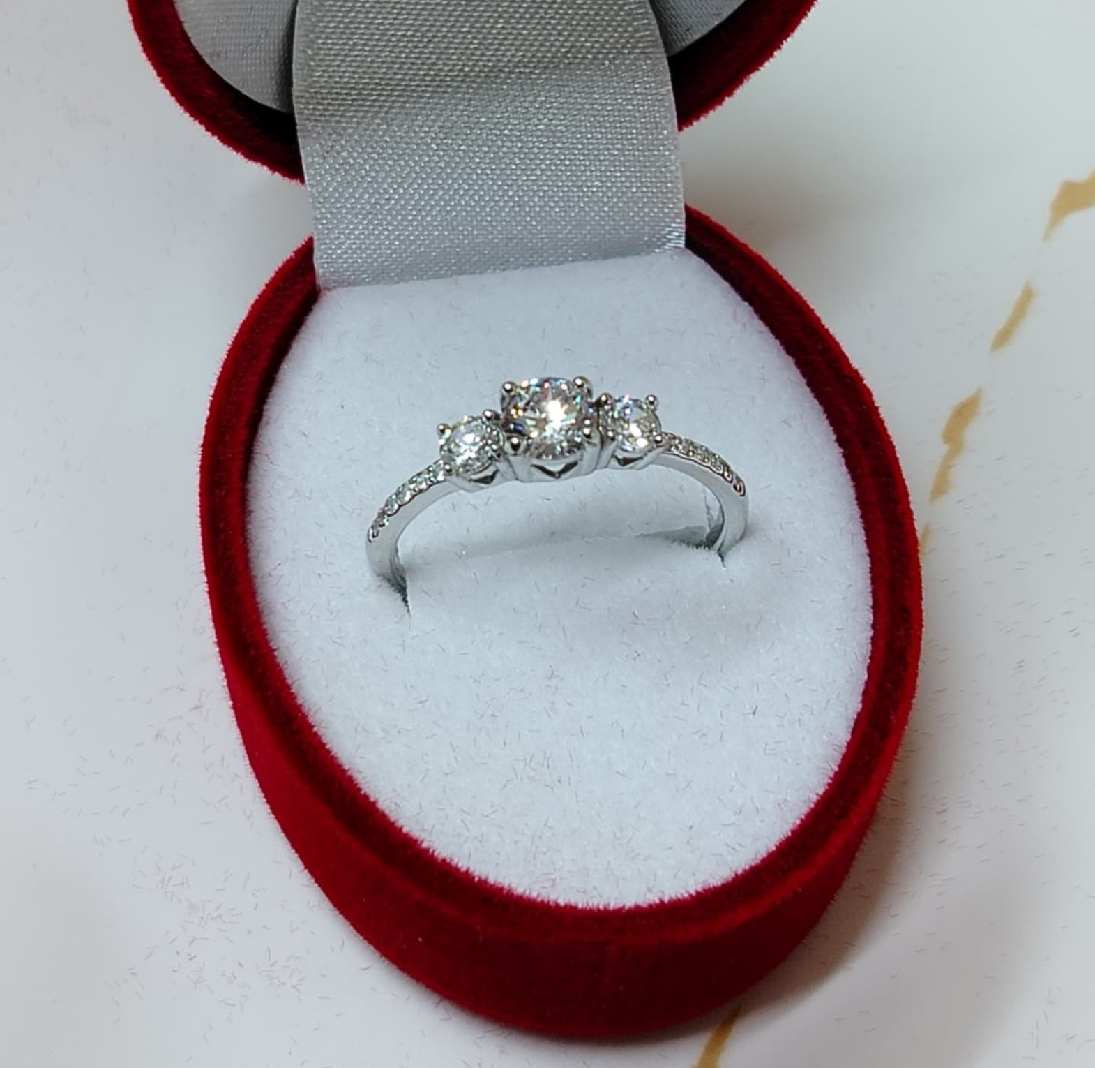 Elegant Sterling Silver Engagement Ring  image