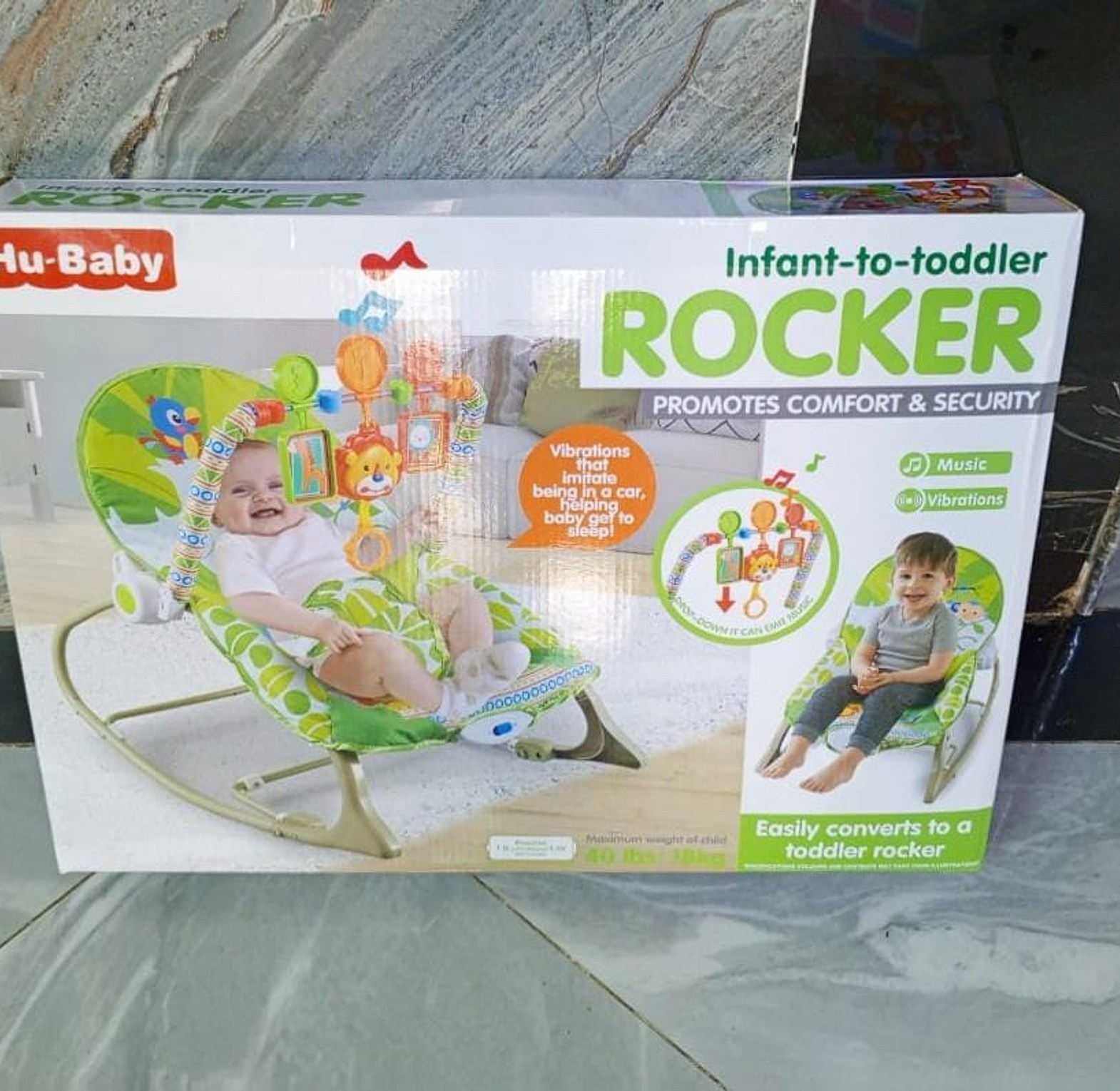 High Quality 2in1 Baby rocker  Max weight 18kgs  Vibration/melody .IDEAL GIFT  FOR LOVED ONES image