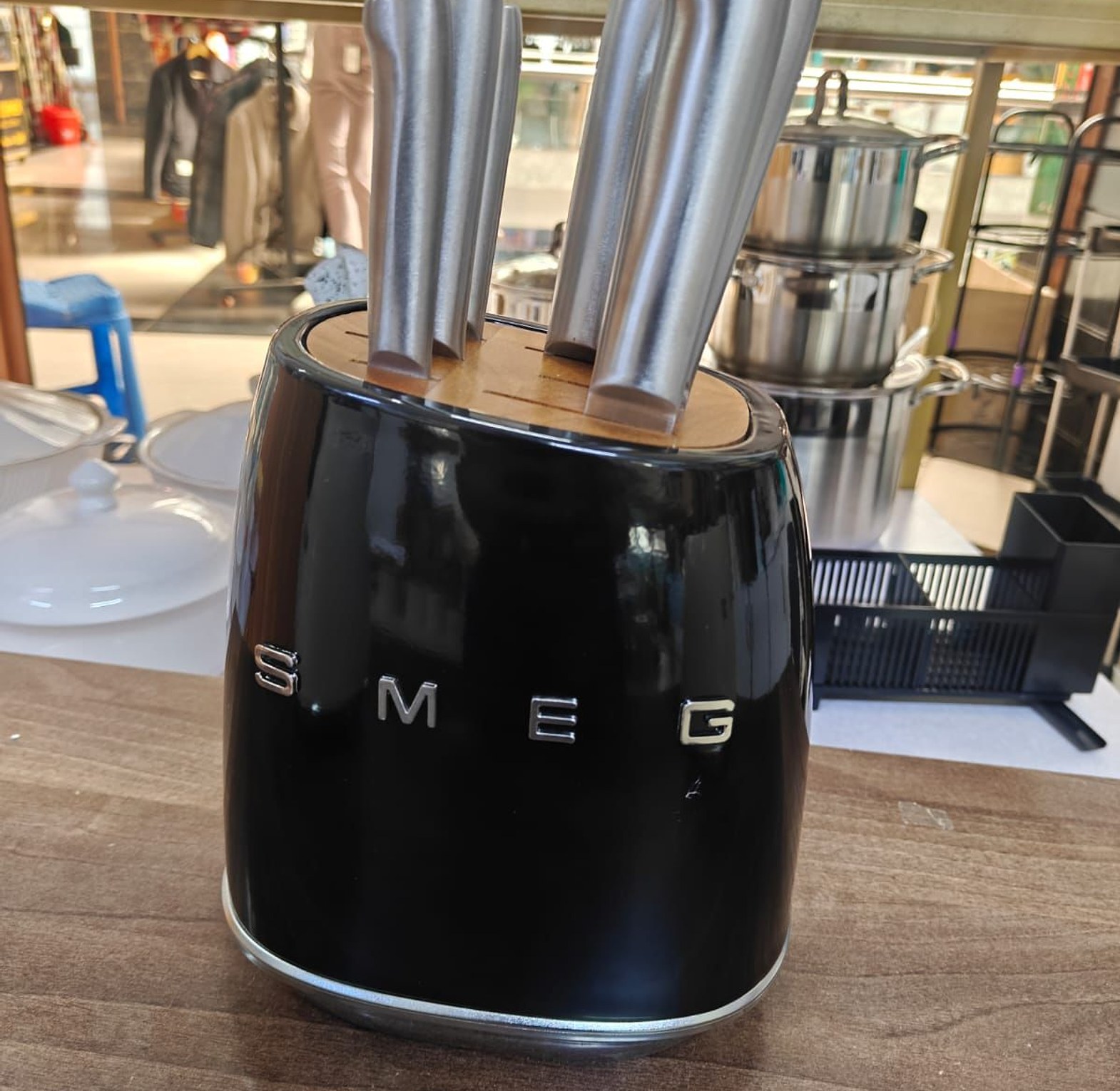 SMEG Knife Set – Premium Stainless Steel 6-Piece Kitchen Knife Set with Metal Block image