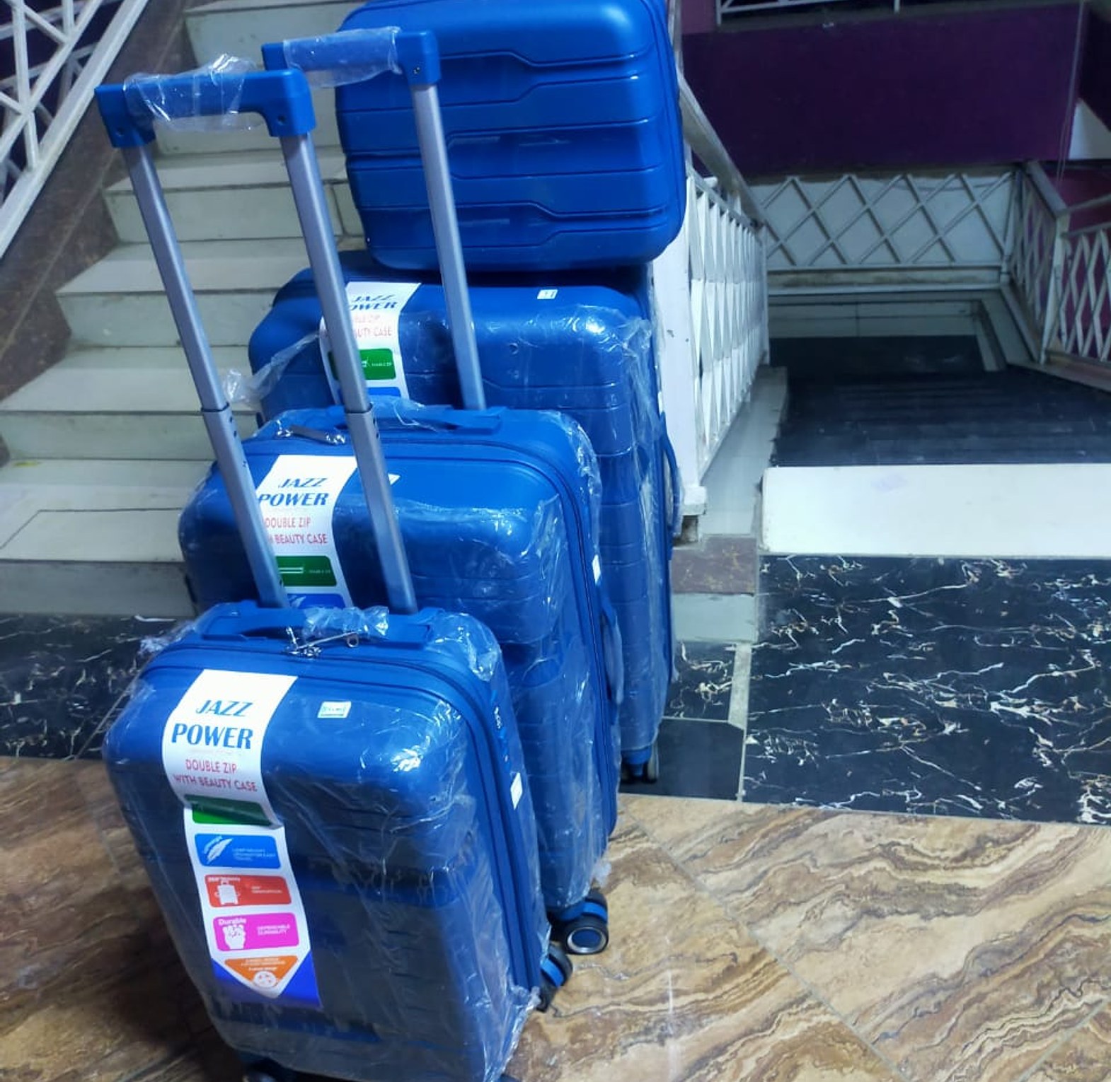 Fashion 4 IN 1 UNBREAKBLE LAXURIOUS RUBBER SUITCASE BRIEFCASE TRAVEL BAG image