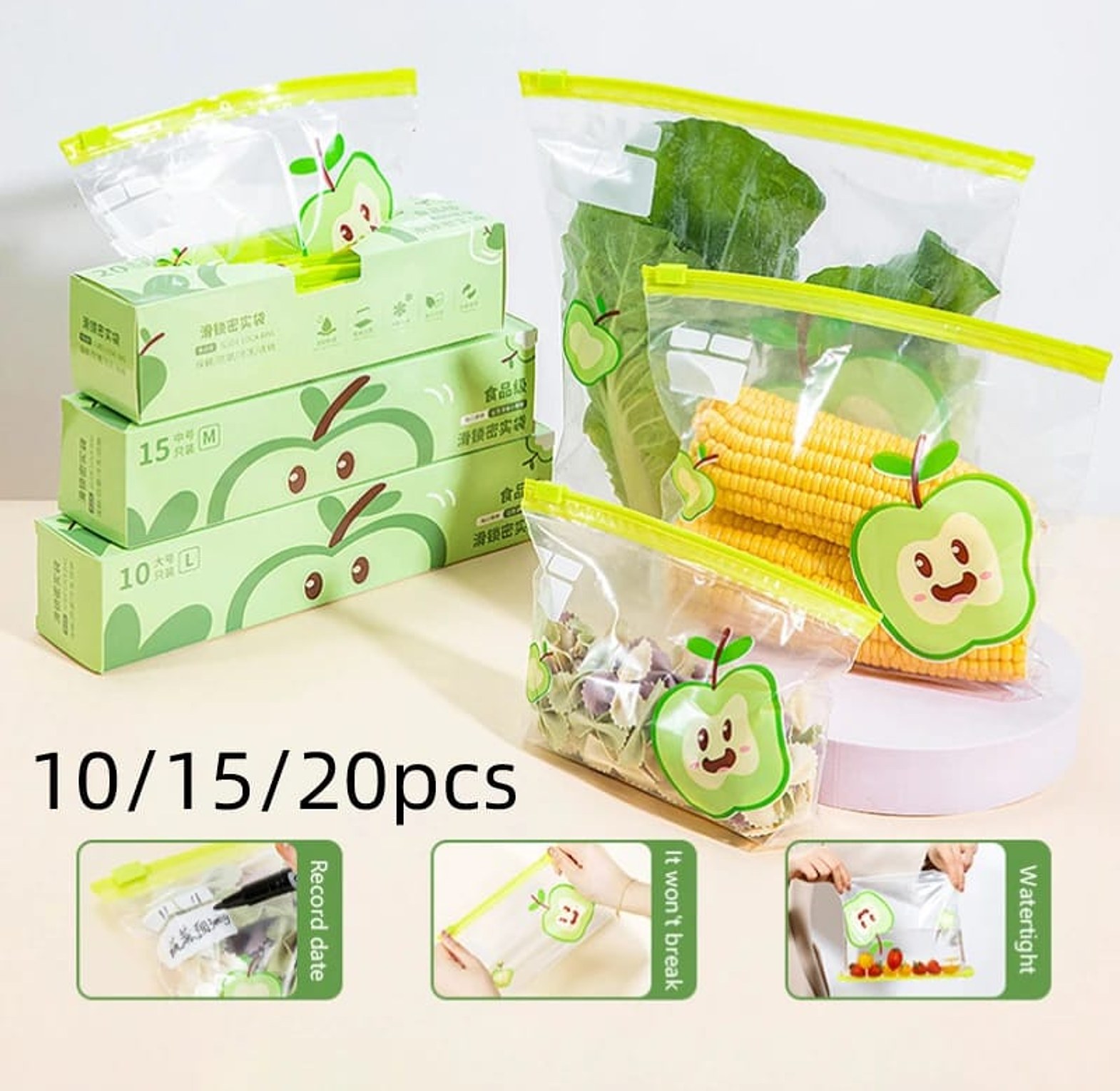 Reusable Food Storage Bags Plastic Ziplock Bags image