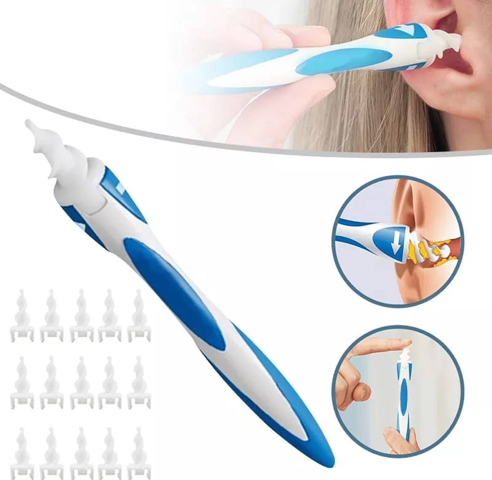 Ear Wax Remover with 16 Replacement Tips image