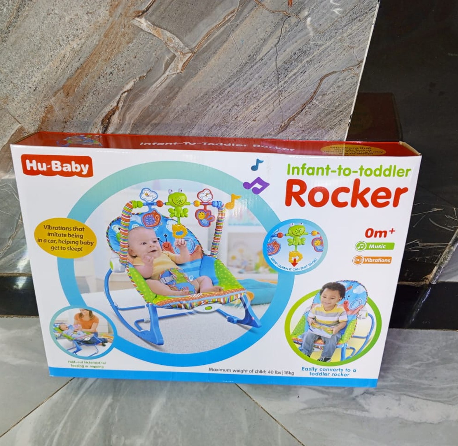High Quality 2in1 Baby rocker  Max weight 18kgs  Vibration/melody .IDEAL GIFT  FOR LOVED ONES image