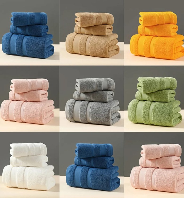 3-Piece Combed Cotton Towel Set image