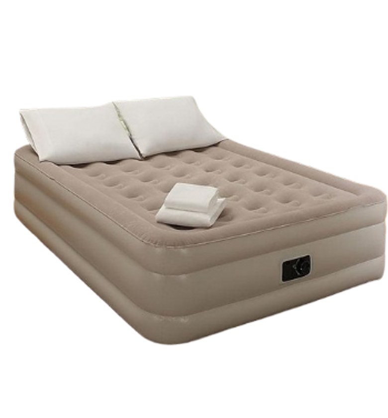 Inflatable Queen Size Airbed Mattress with in built Pump and 2 pillows  Size 200*150*40 cms image