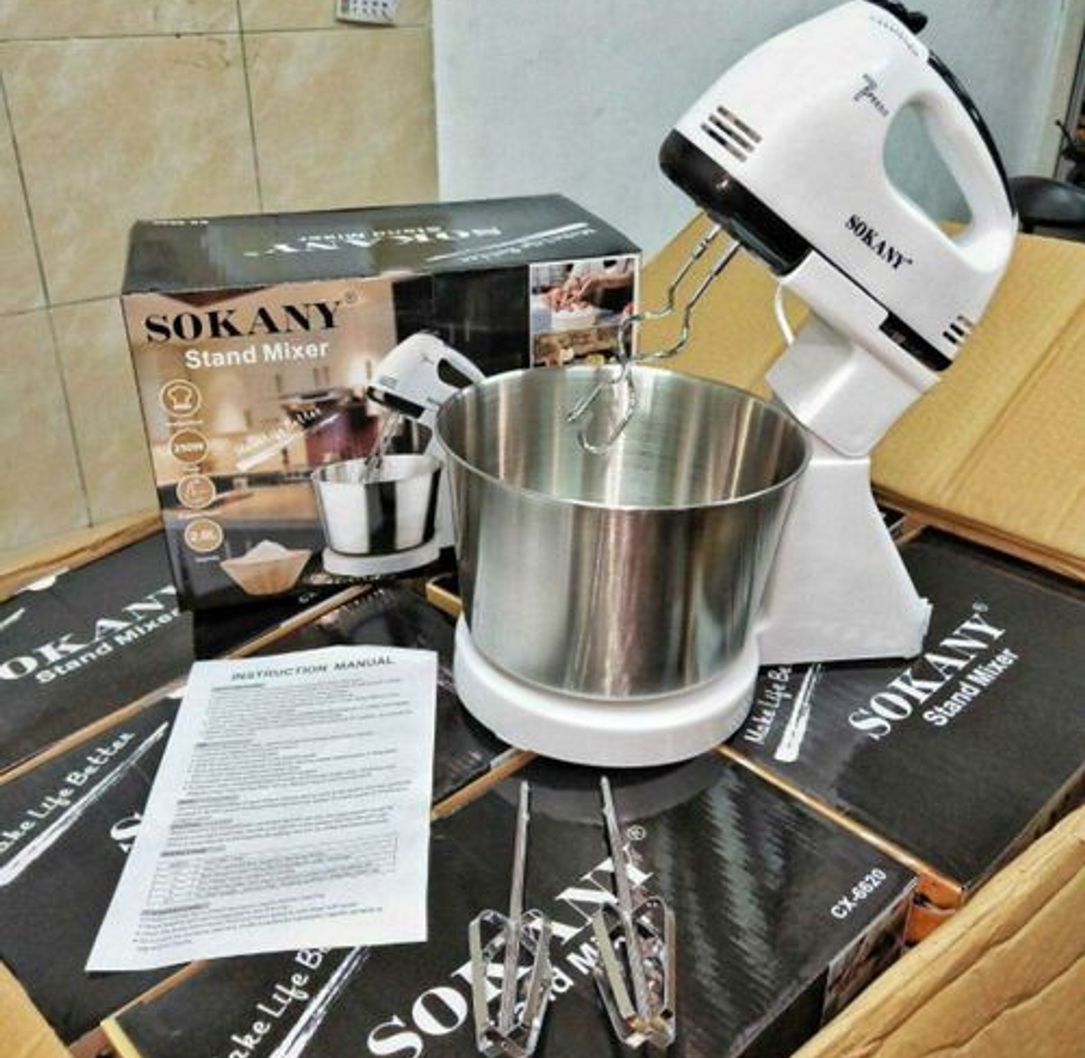 MIXER. Sokany Kitchen Electric Hand Mixer With A 2 Litres Bowl image