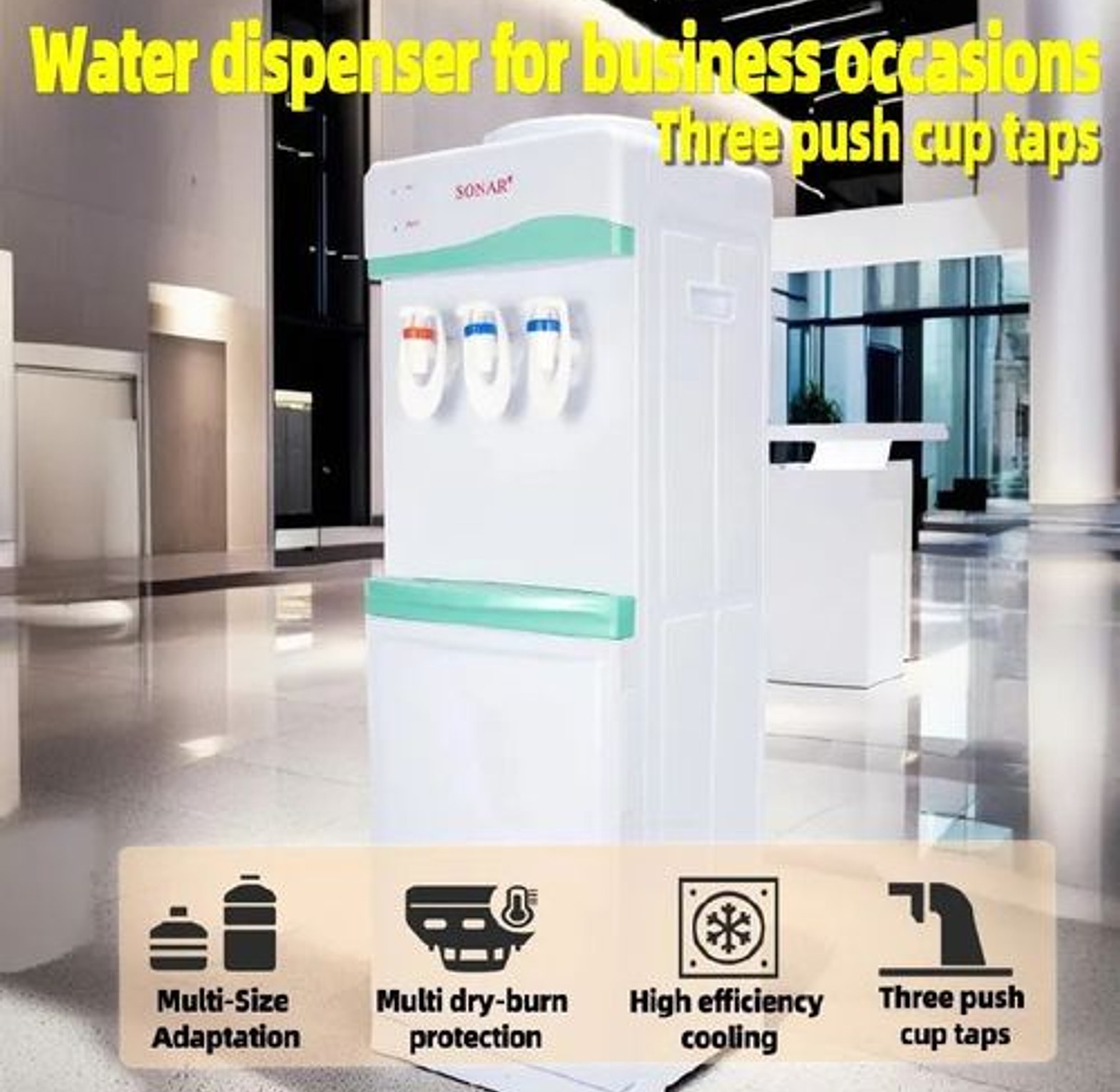 Sonar A7C Hot , Cold And Normal Free Standing Water Dispenser Water Dispensers Household 5.0 image