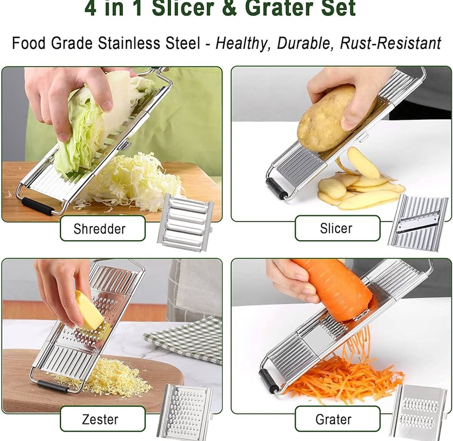 4 in 1 Vegetables Slicer, Chopper and Grater image