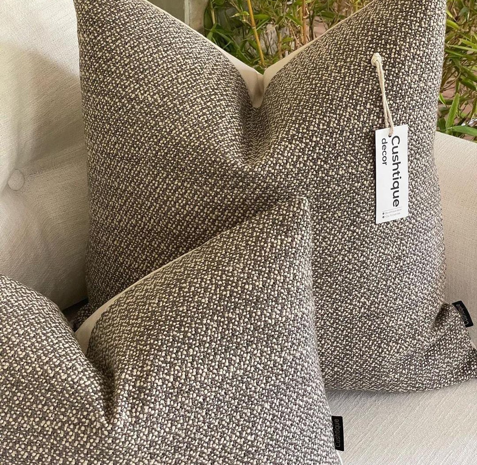 MOCHA DOTTED CUSHION image