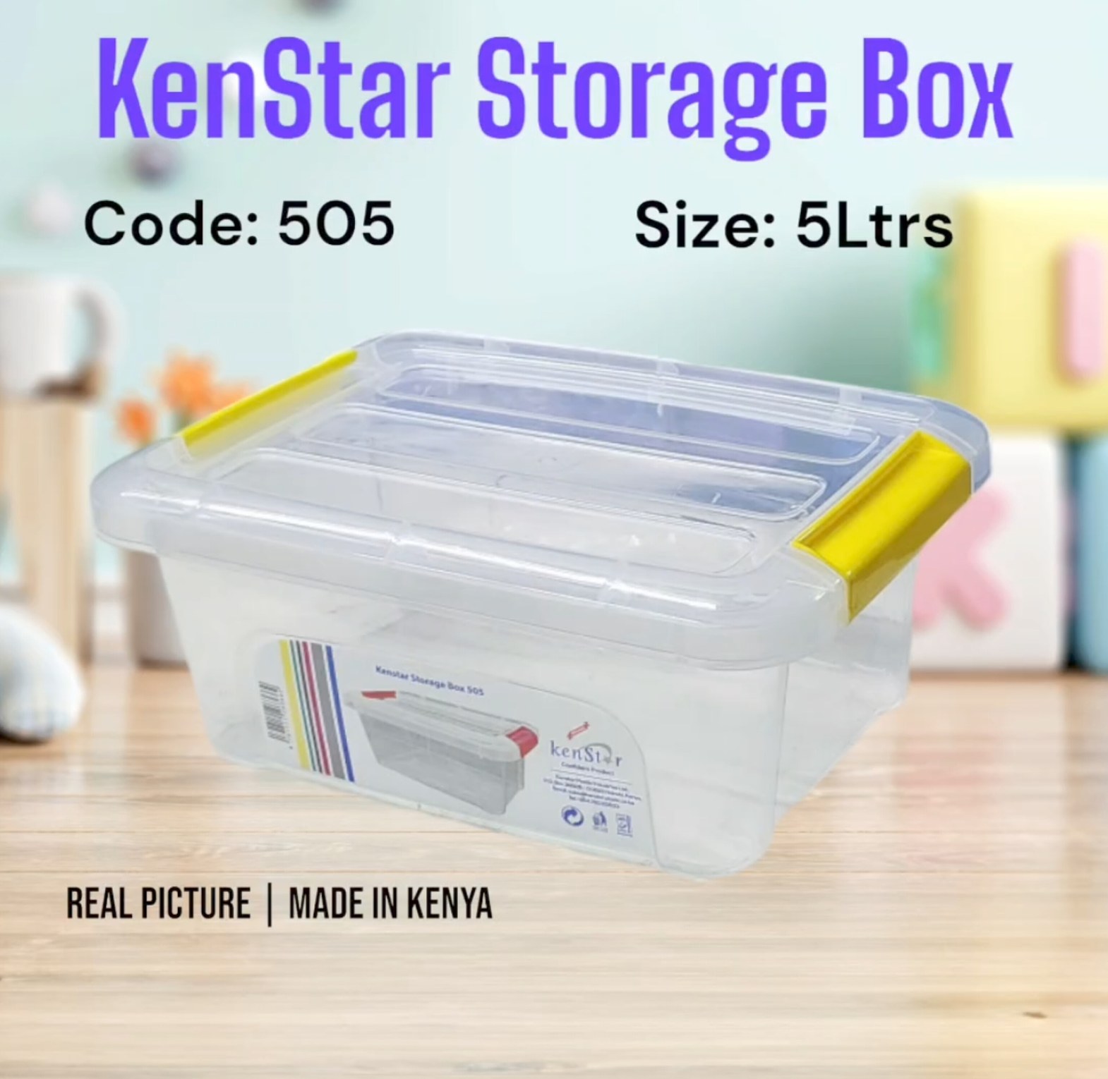 KenStar Clear Plastic Storage Box Set (1.2L to 10L) Multi-Purpose Home & Office Organizer Containers - Durable & Stackable image