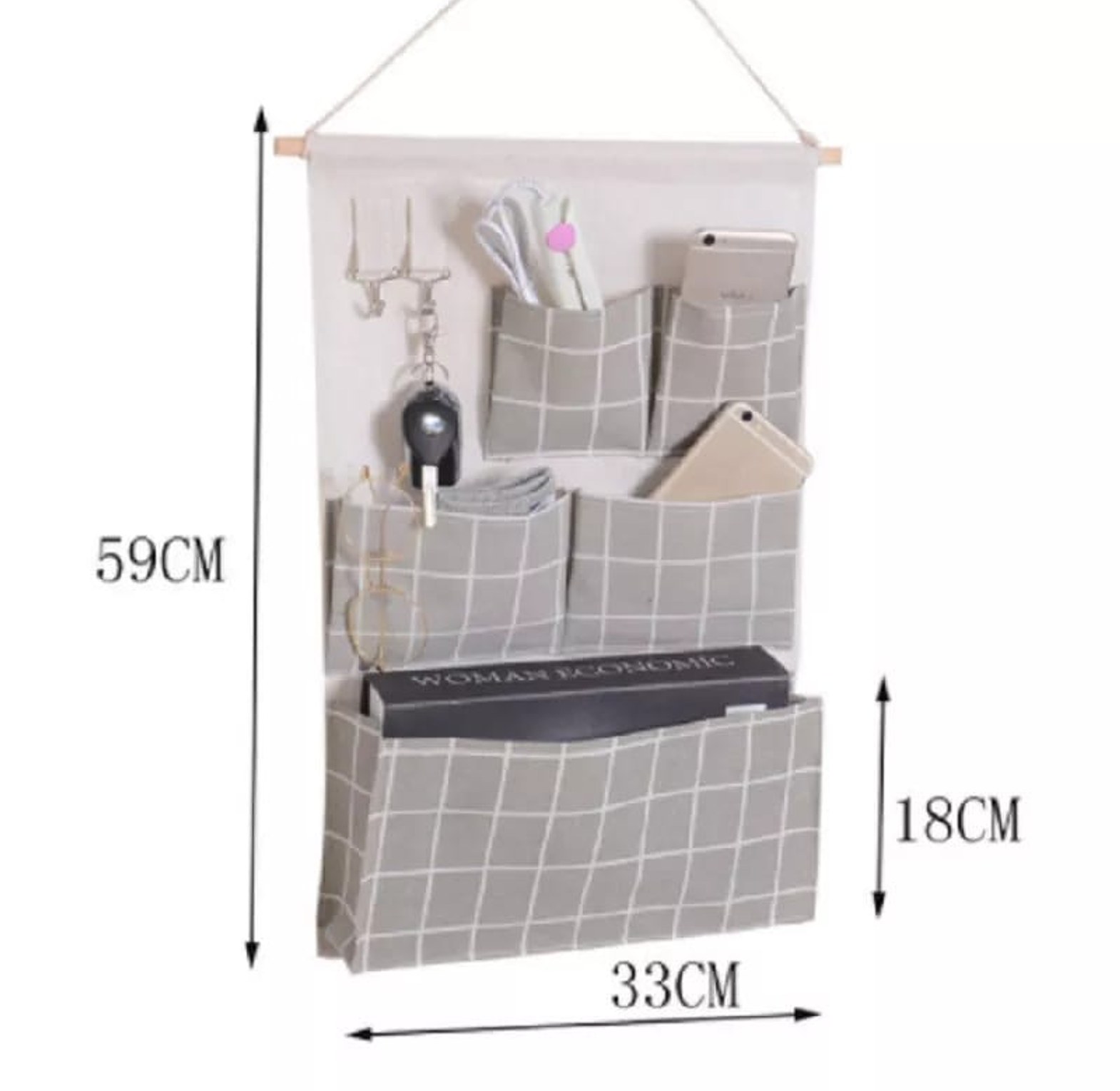 Over-The-Door Magazine Storage Pockets image
