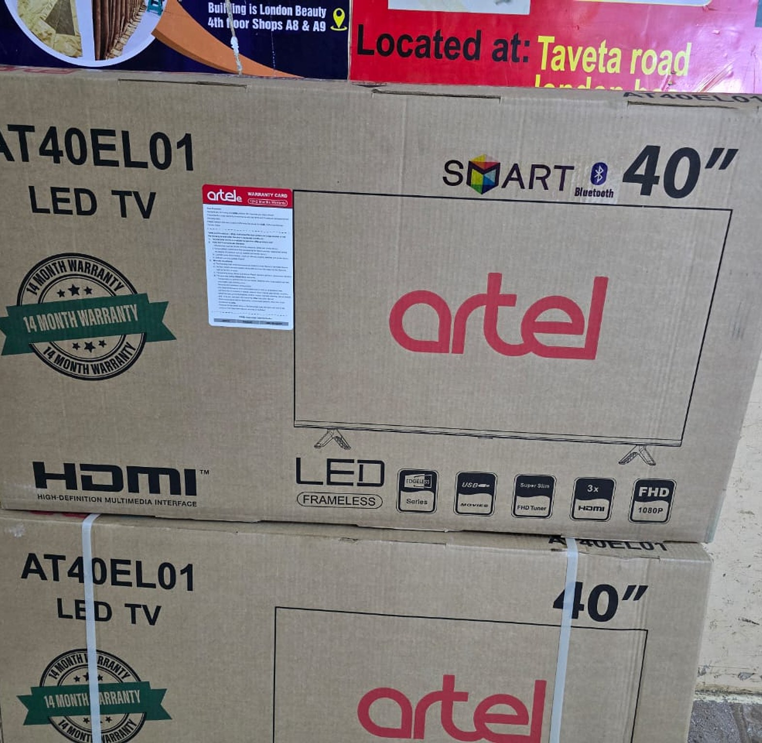 Artel 40" Inch Frameless SMART TV Bluetooth-Enabled Android TV image