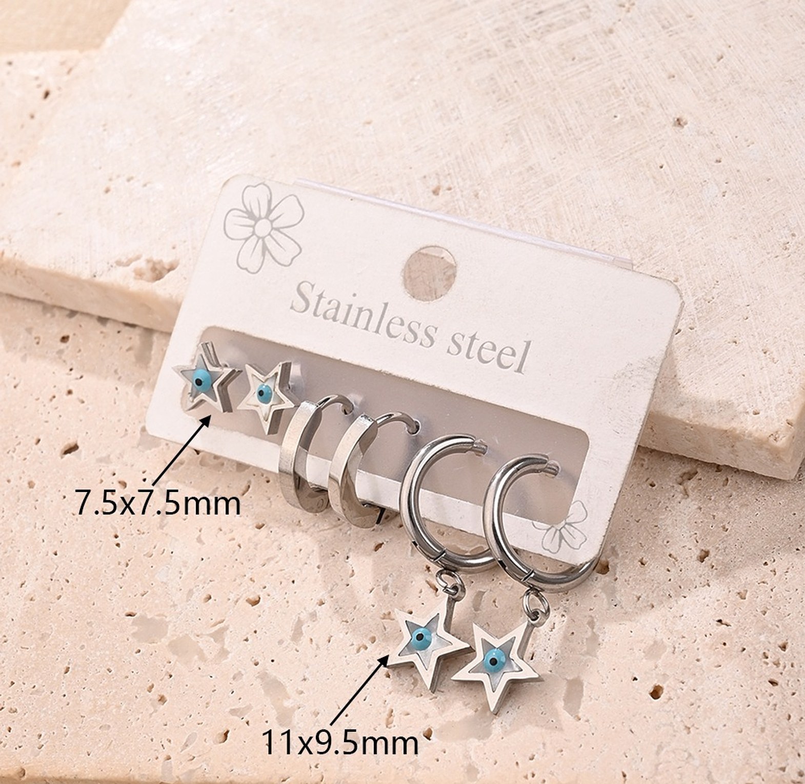 Evil eye earring set image