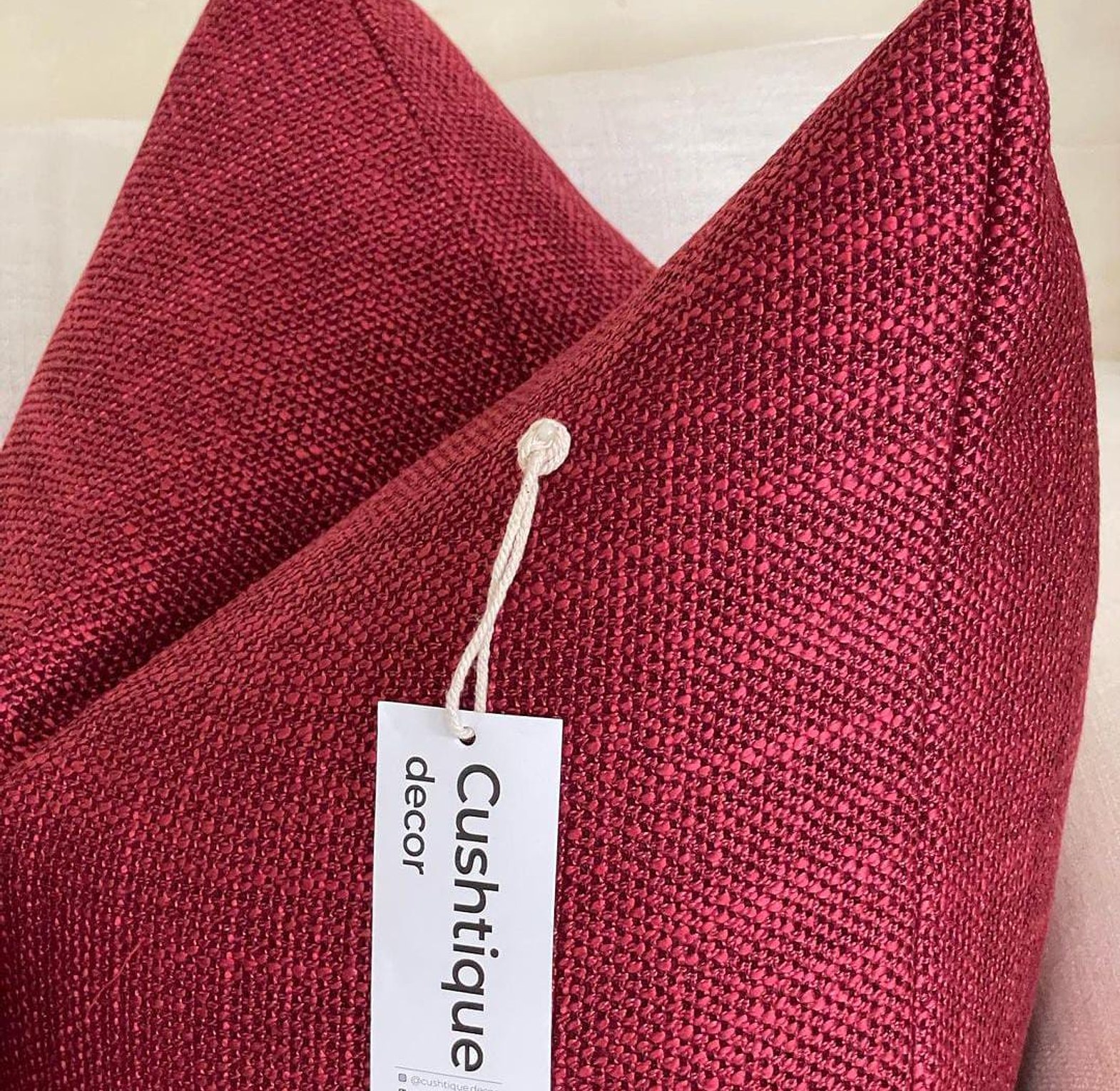 BURGUNDY WEAVE CUSHION image