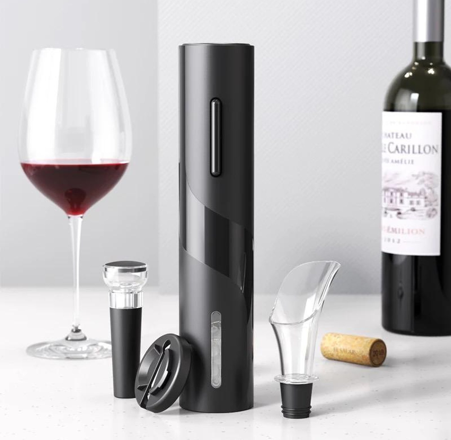 Electric Wine Opener Set, Battery Operated Wine Opener image
