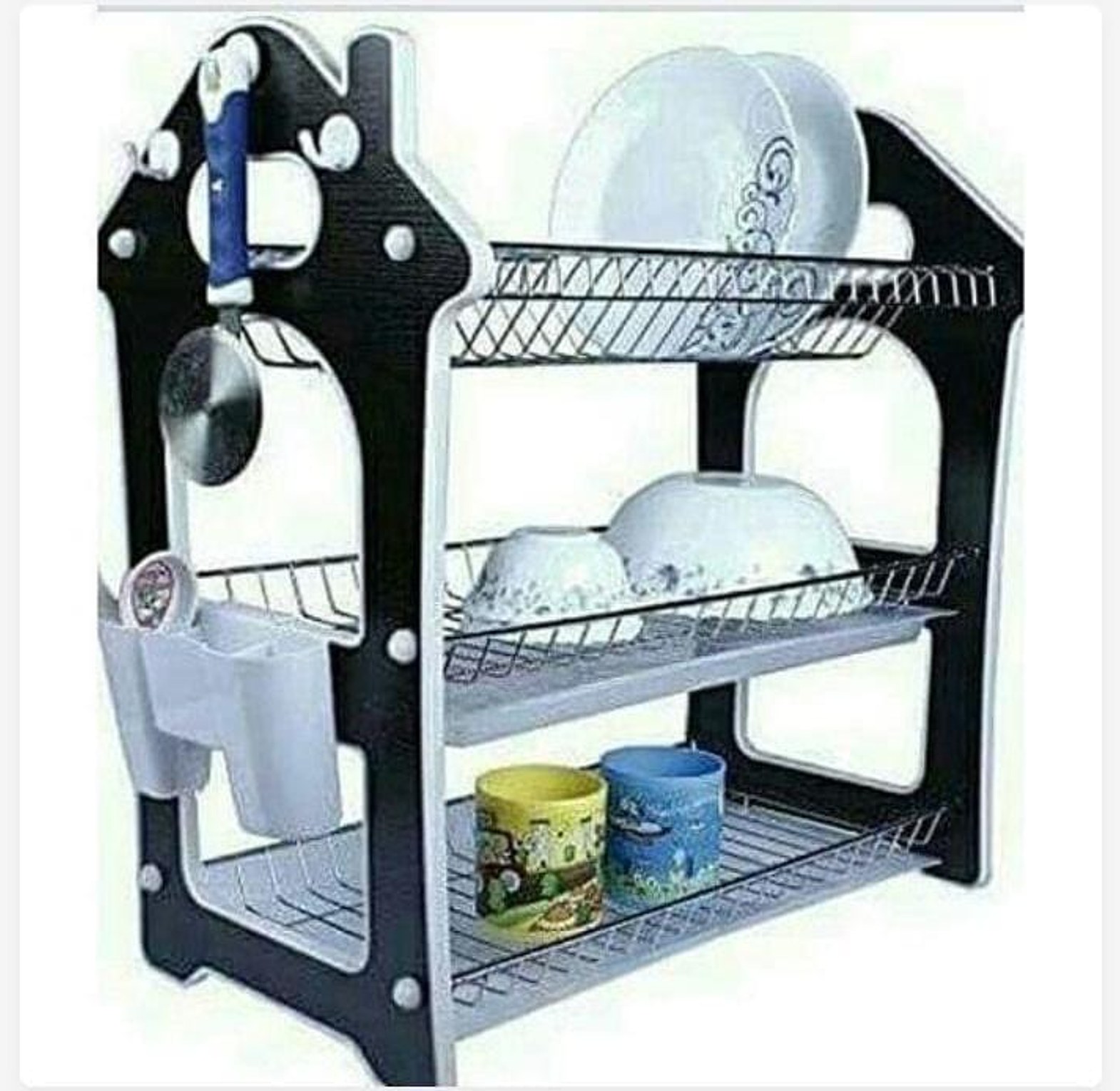 Dish rack 3 layer wooden Very Good Quality image