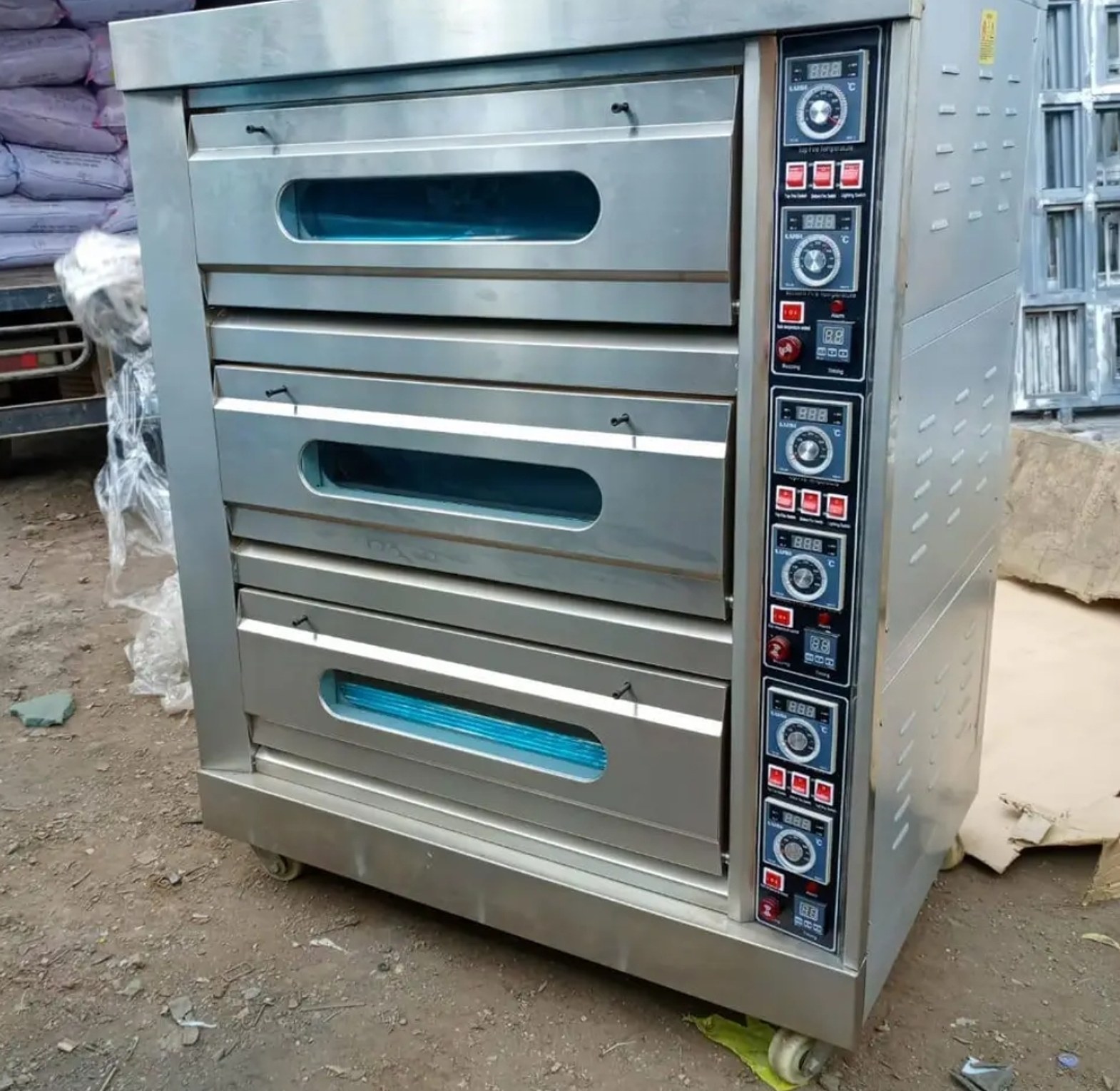 3 deck 6 trays industrial oven premier  image