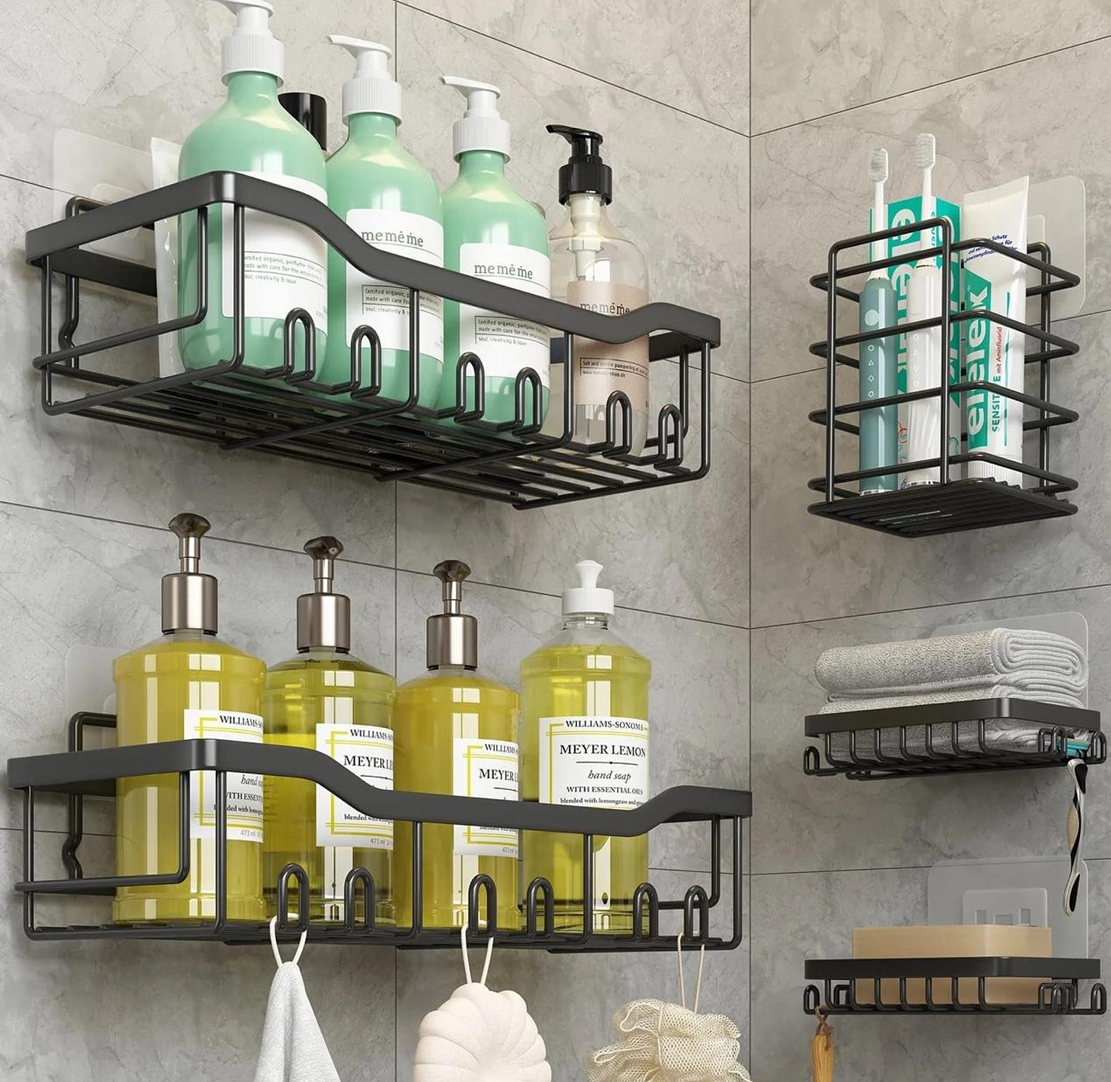 5pc bathroom organizer image