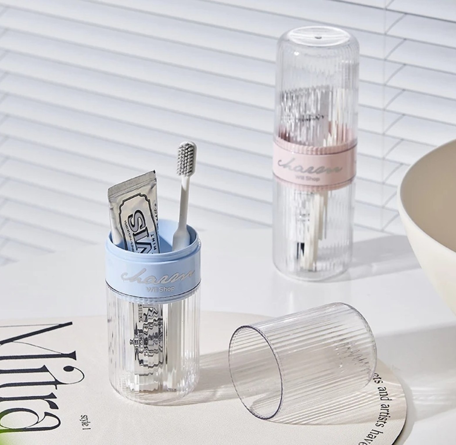 Portable Toothbrush, Toothpaste & Soap Holder Set image