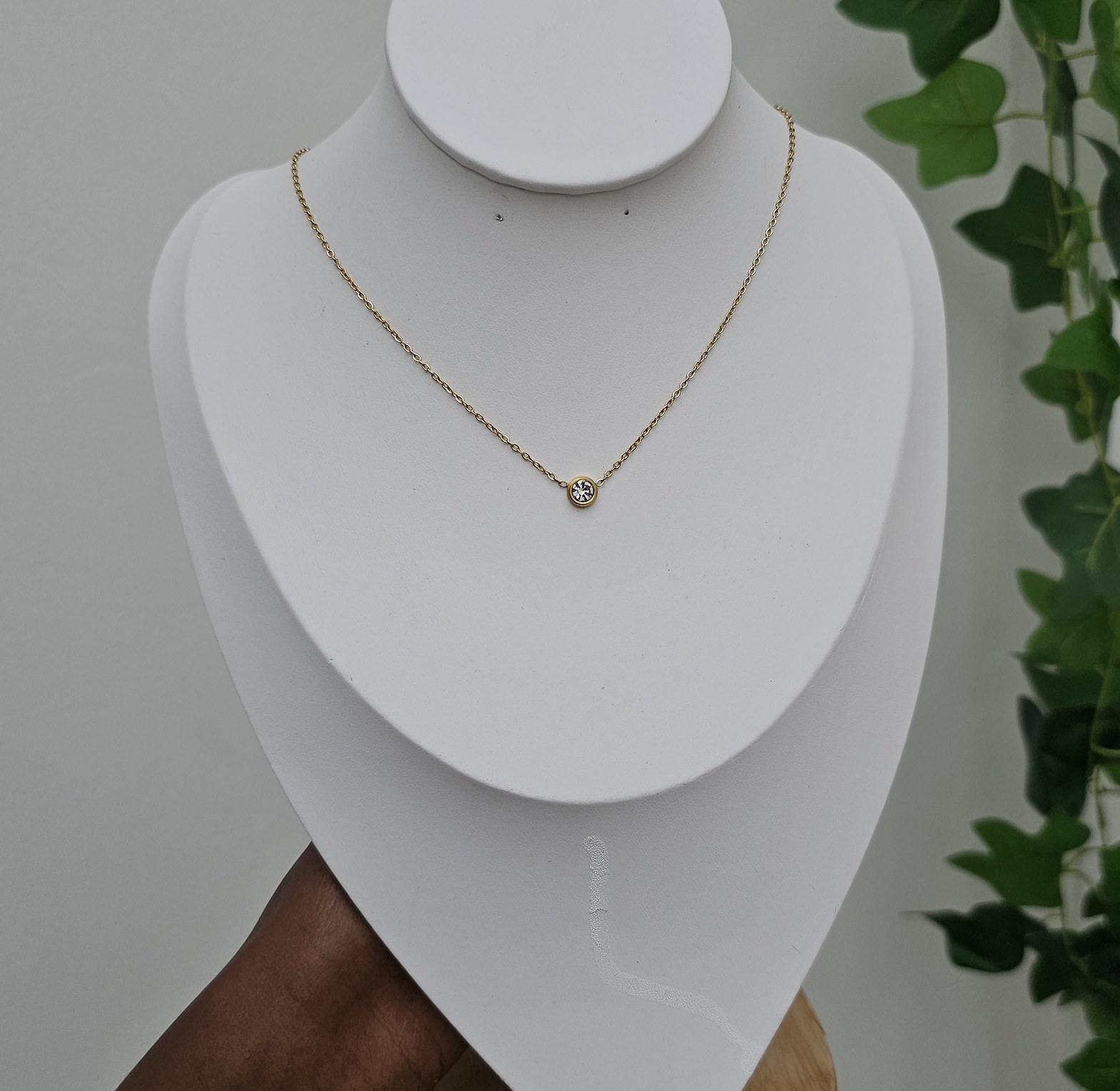 Chege dainty Crystal necklace  image