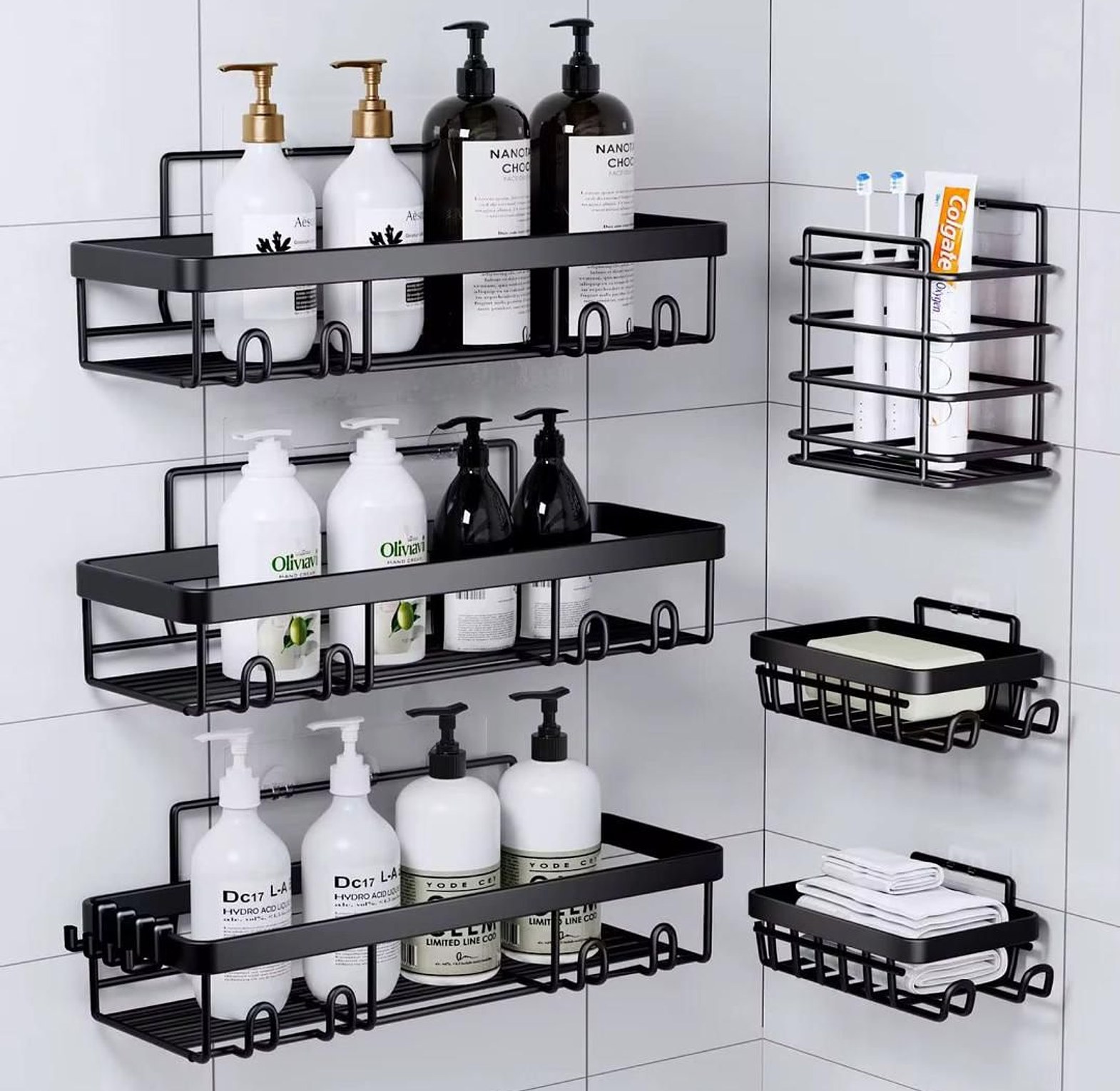 6pcs Bathroom Organizers image