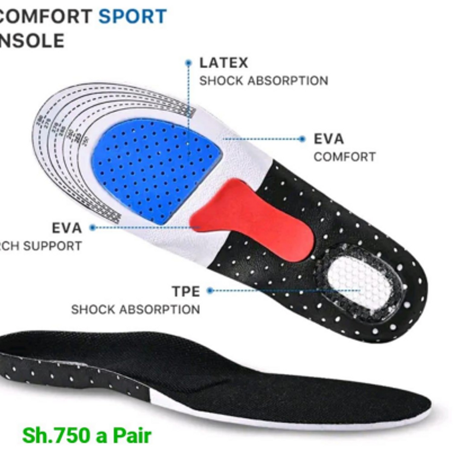Slim Fit Black Heel Gel Insoles image