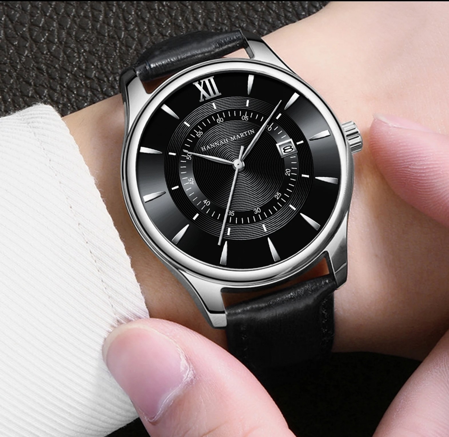 Men's Hannah Martin Leather Watch image