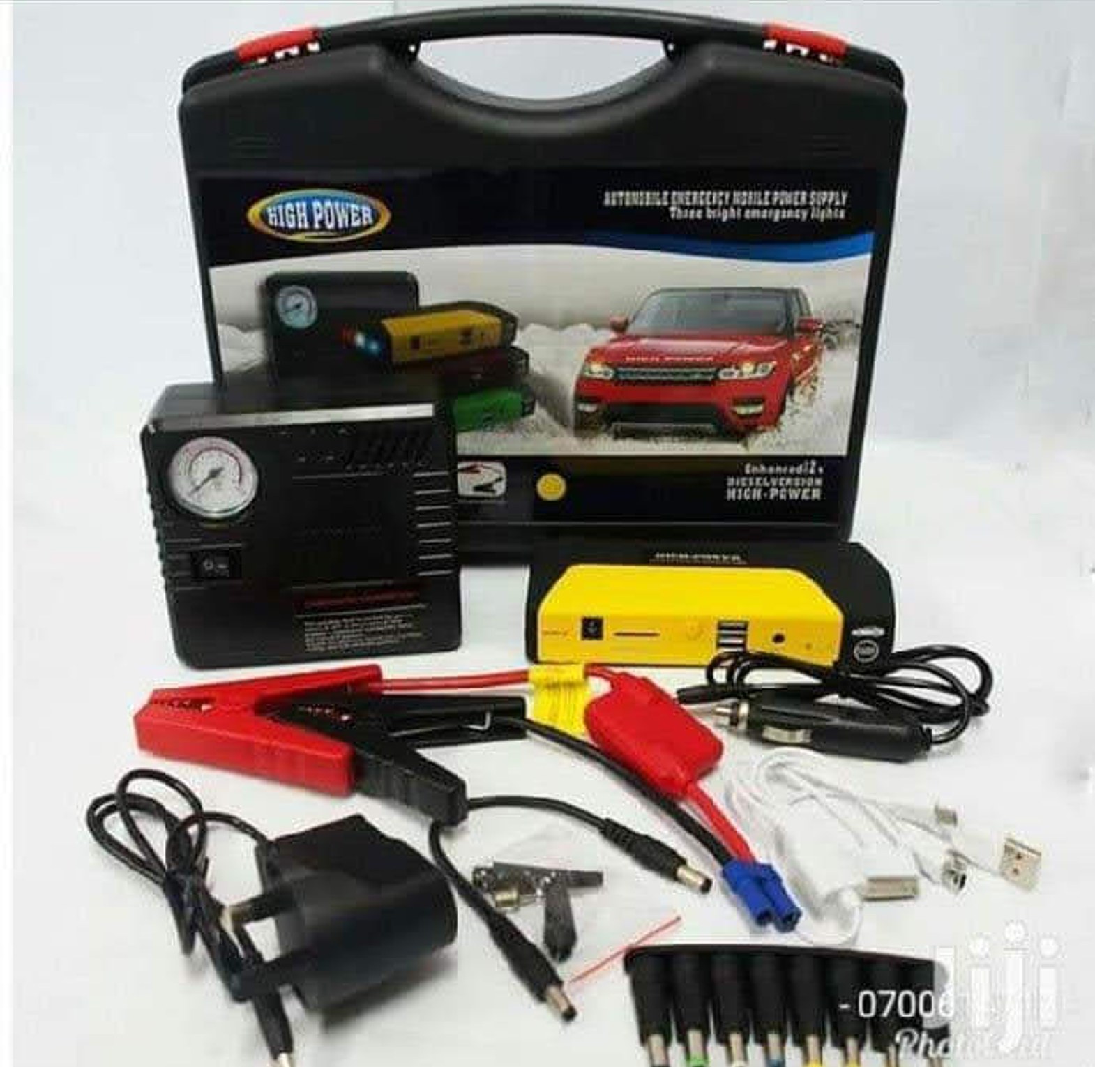 Hot Selling 12V Portable Multi-Function Jump Starter Car Jumper Starter, Mobile Phone Charger With 2 Ports, Torch And SOS Light For All Cars image