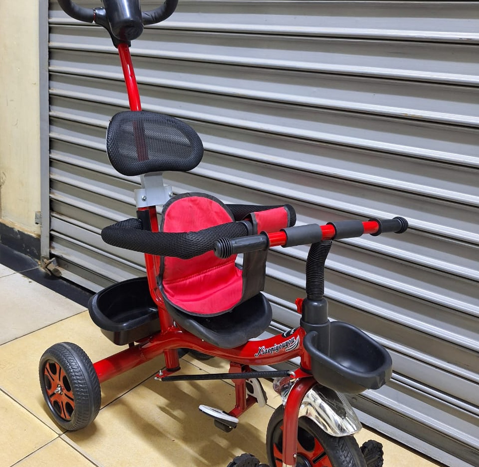 KIDS TRICYLES WITH A PUSH HANDLE , Holds Your baby so Well To Avoid falling Very Comfortable CHILDREN BICYCLES AGE 0 TO 4 YEARS image