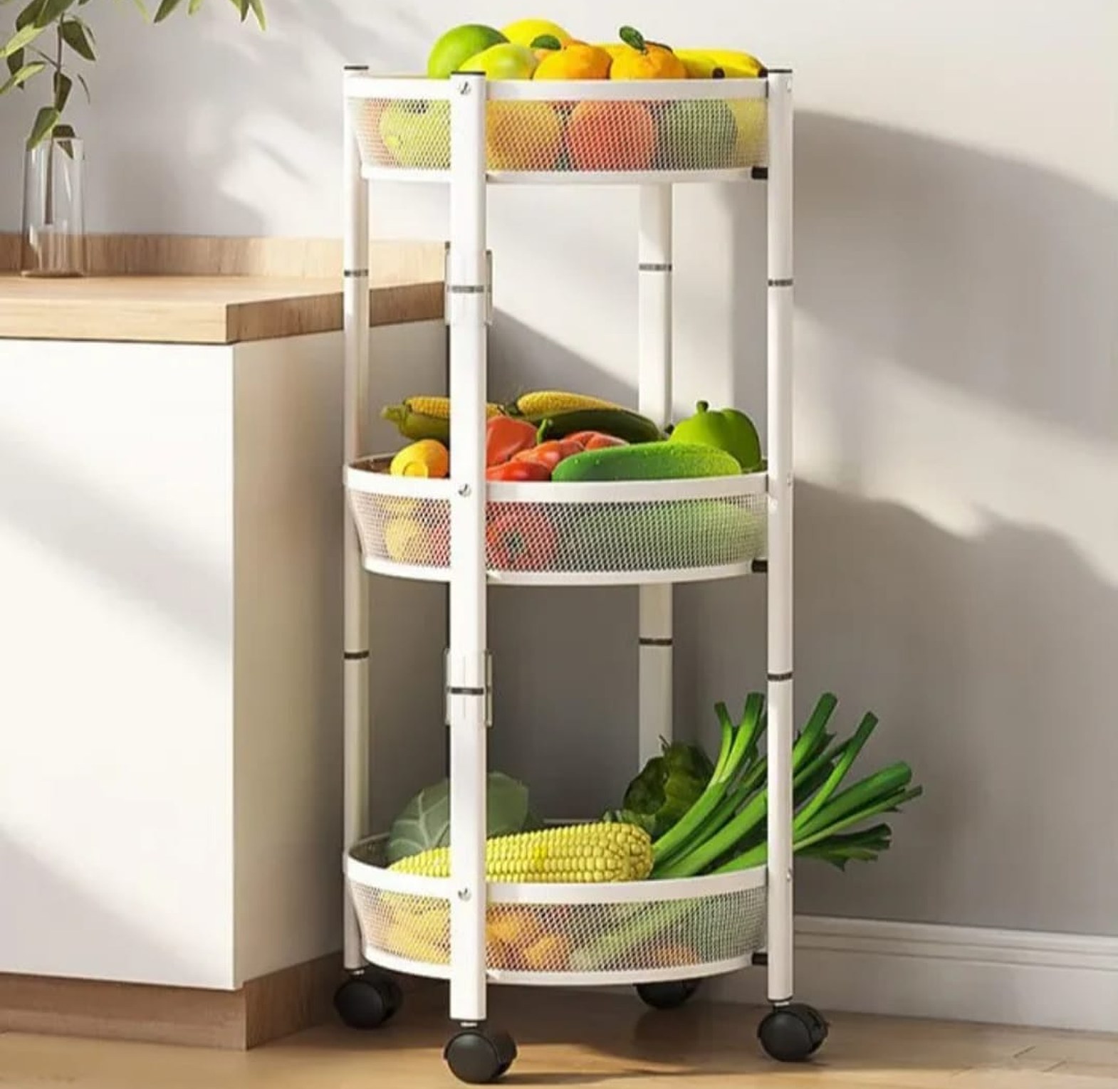 Multi-Layer Foldable Kitchen Storage Rack image