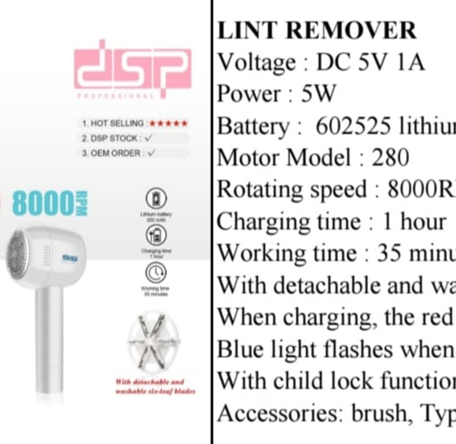 Lint Remover – Rechargeable Fabric Shaver image