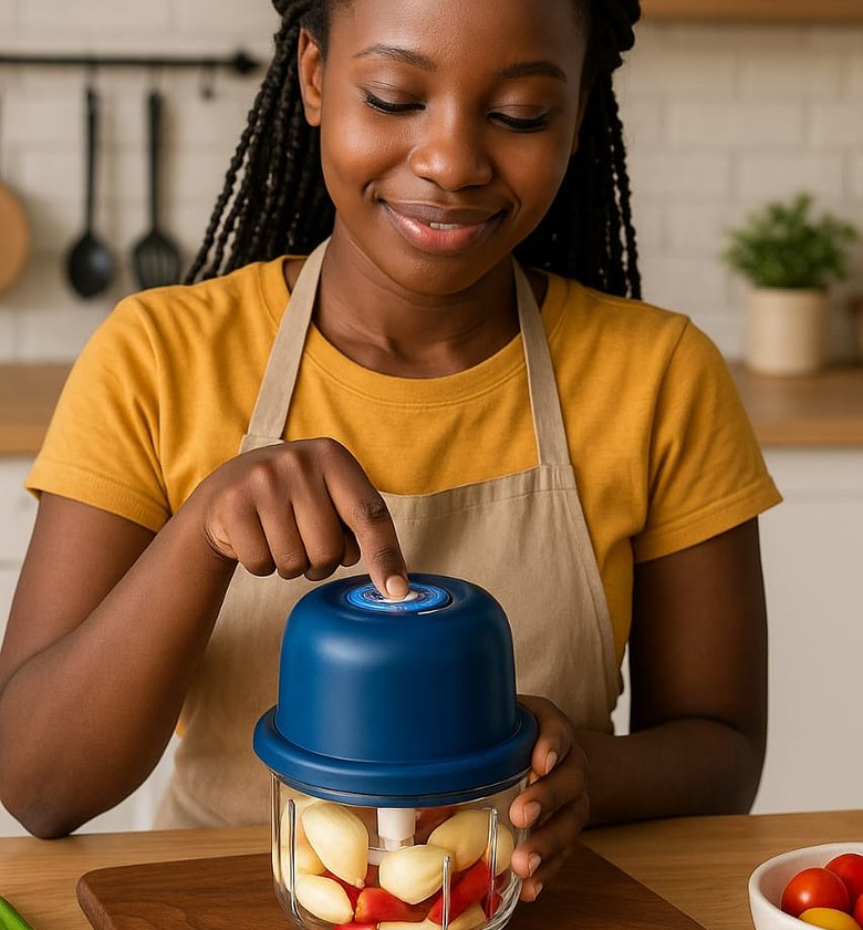 Electric Mini Food Chopper – Garlic, Onion Chili Grinder image