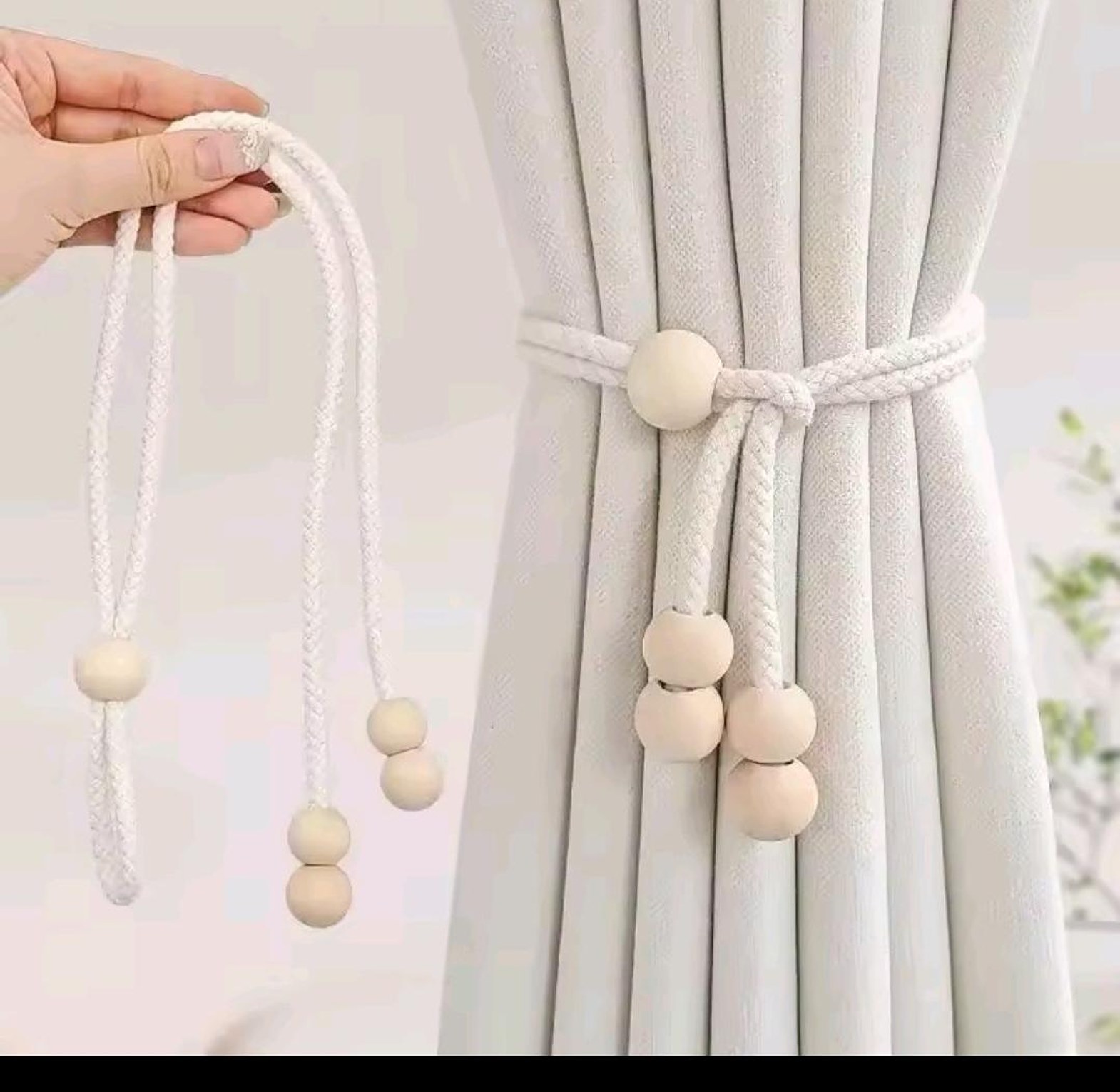 Modern Minimalist Handmade Curtain Tiebacks image