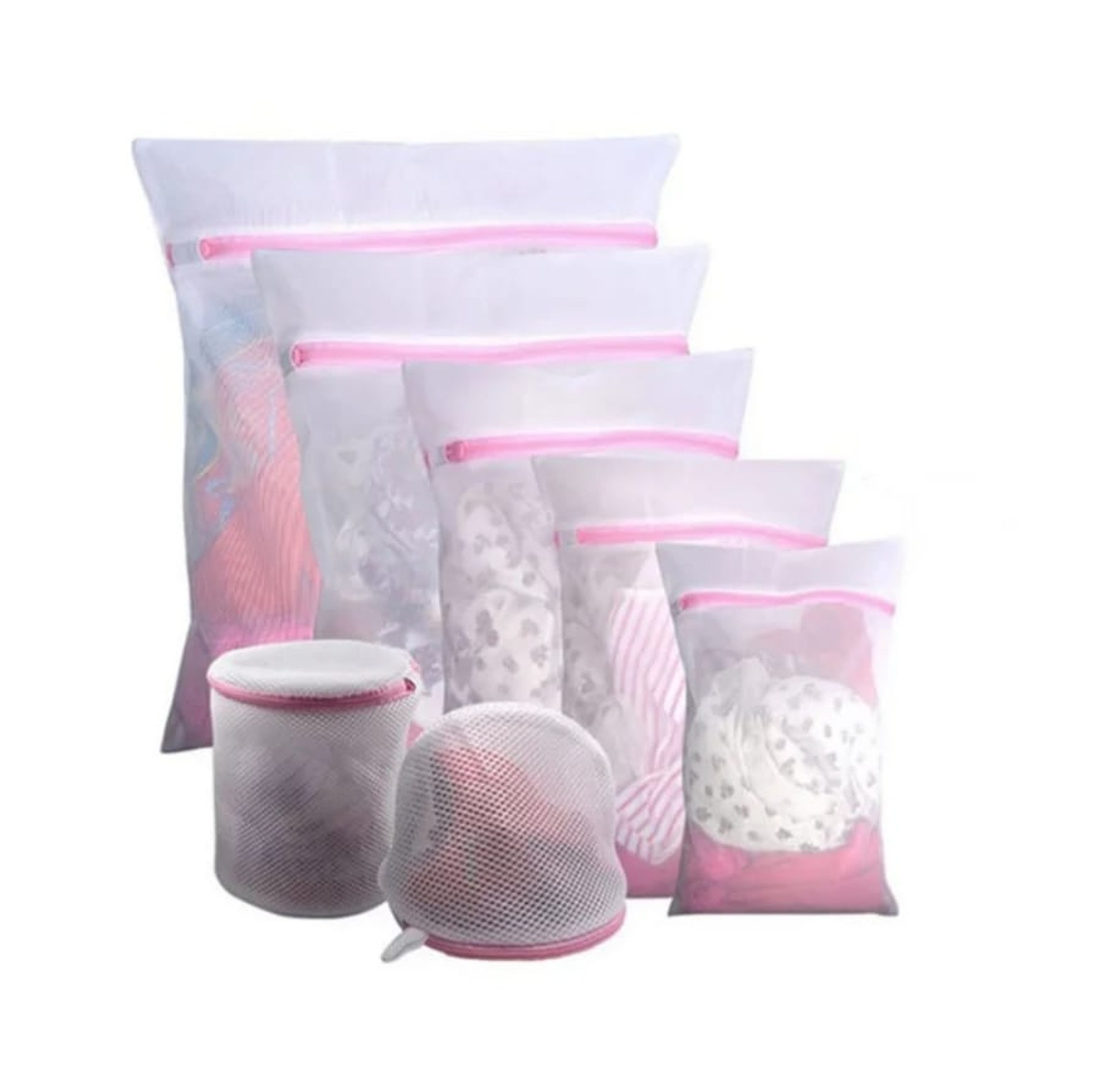 Set of 6 Premium Laundry Mesh Bags with Zipper image