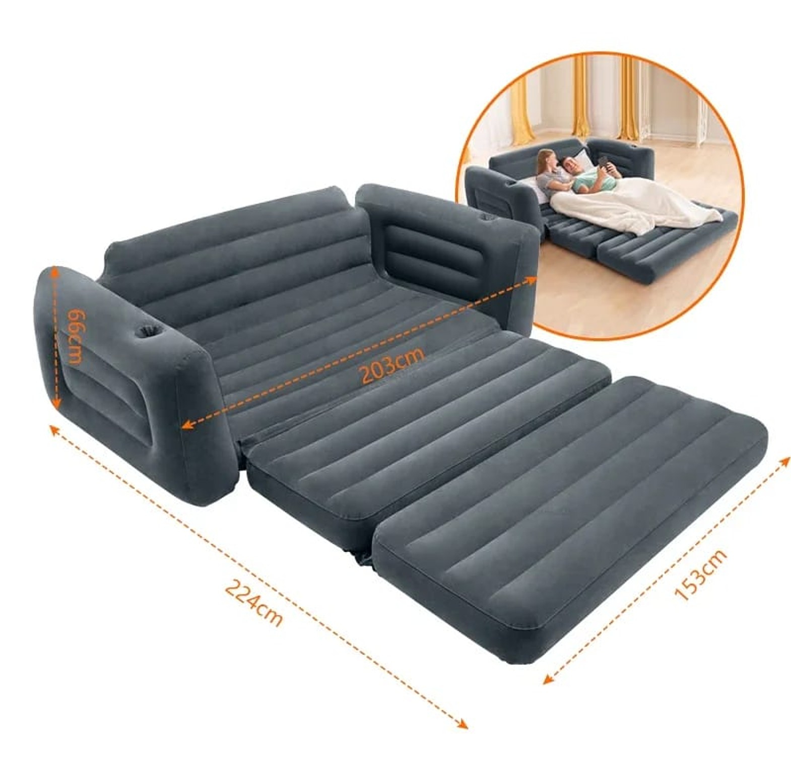 Intex 3-Seater Inflatable Pull-Out Sofa image