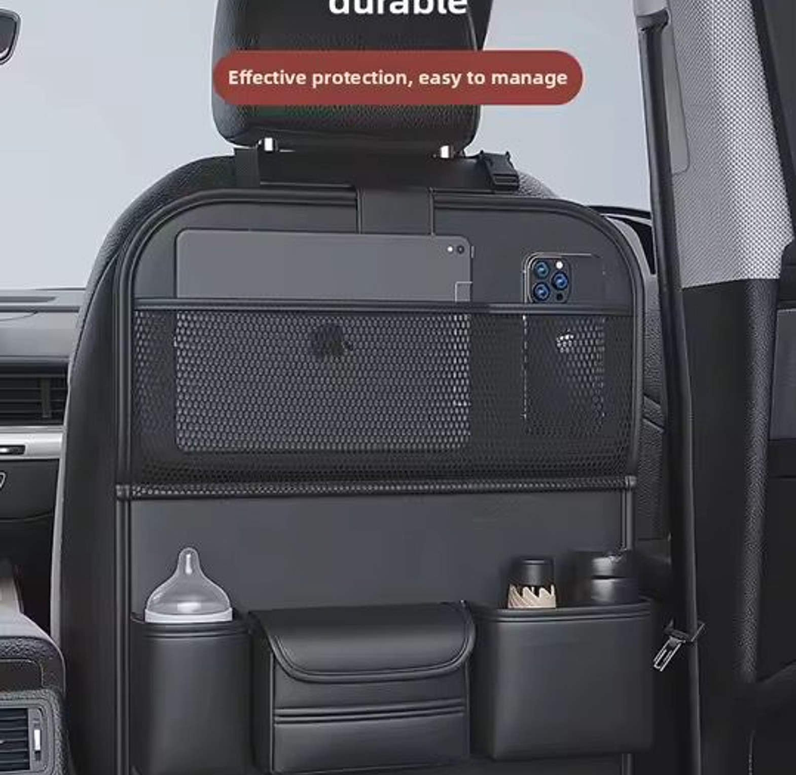 premium quality Car back seat organizer image