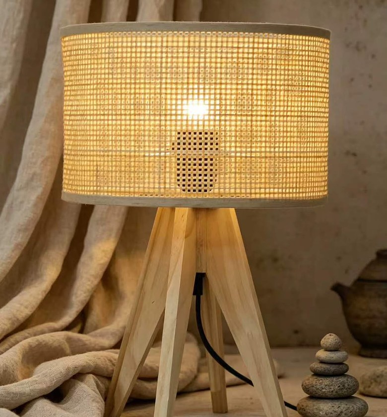 Wooden Base Table Lamp image