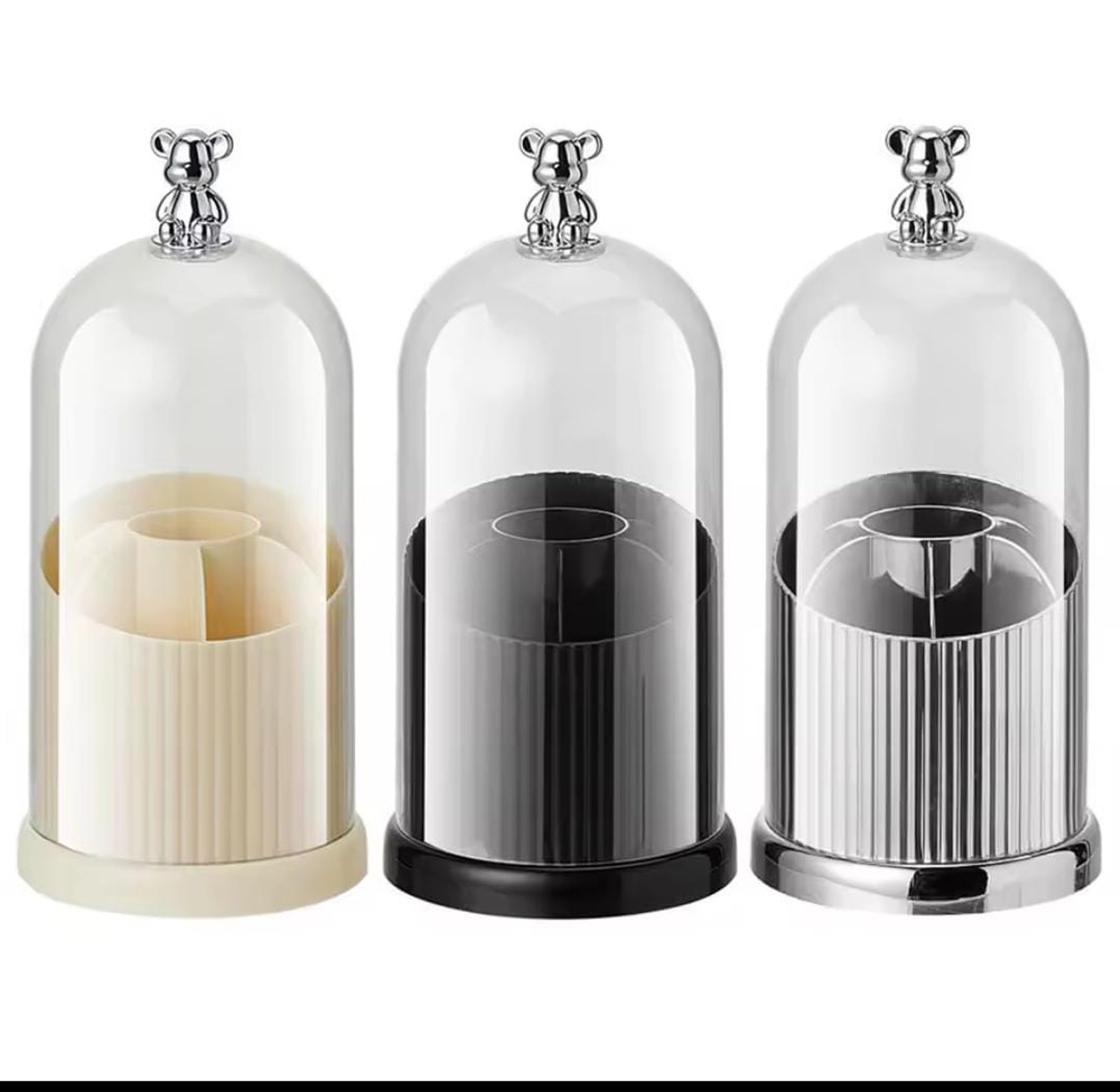 Desktop Makeup Brush Storage Bucket Cup Holder image