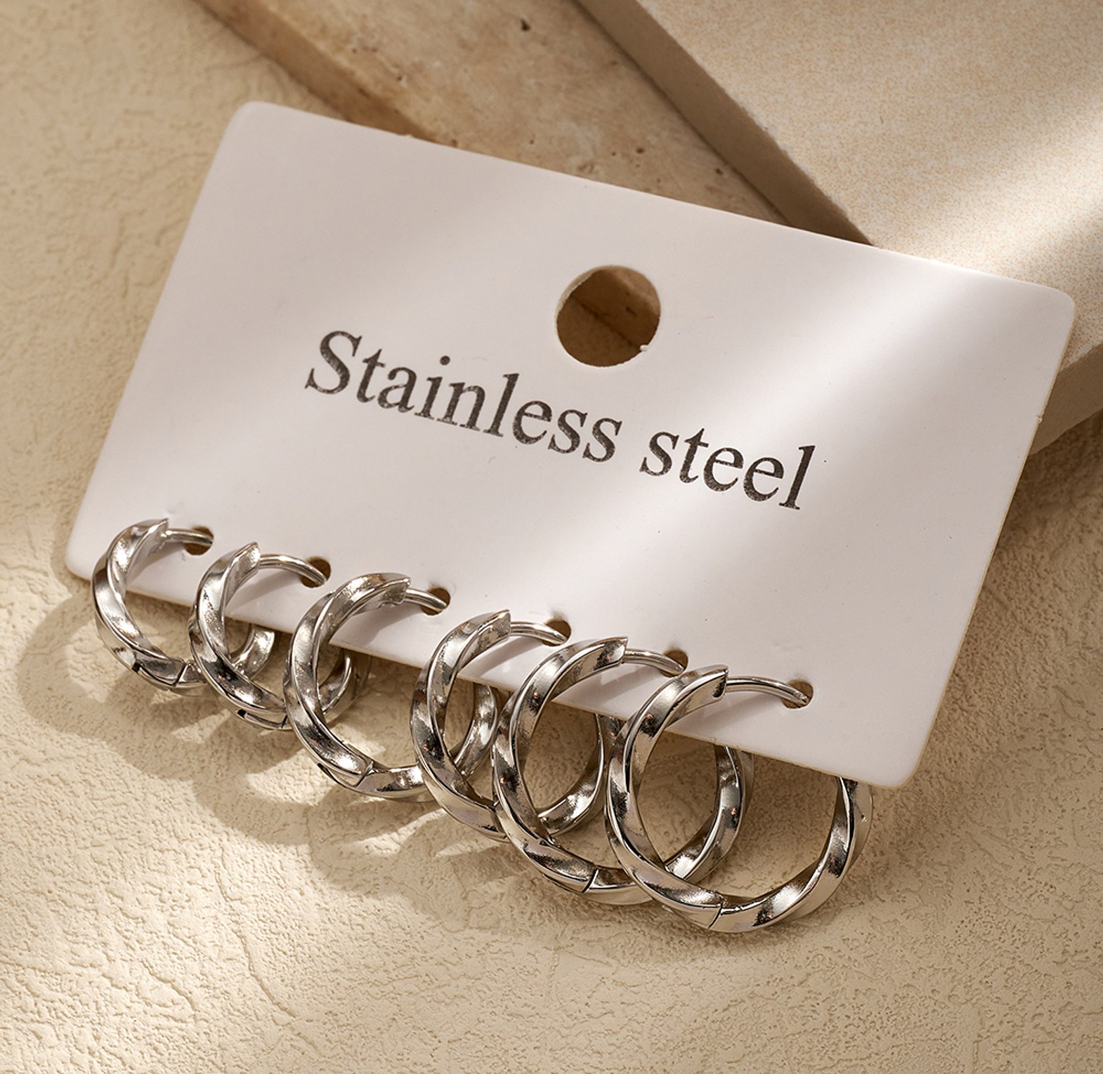 Spiral Infinity Hoops silver image