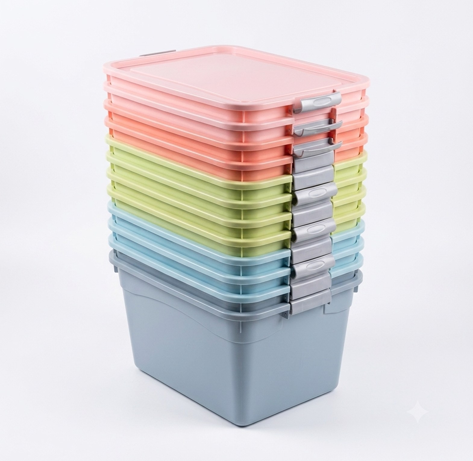 Premium 70L Plastic Storage Box with Lid, Stackable Home Organizer Container image