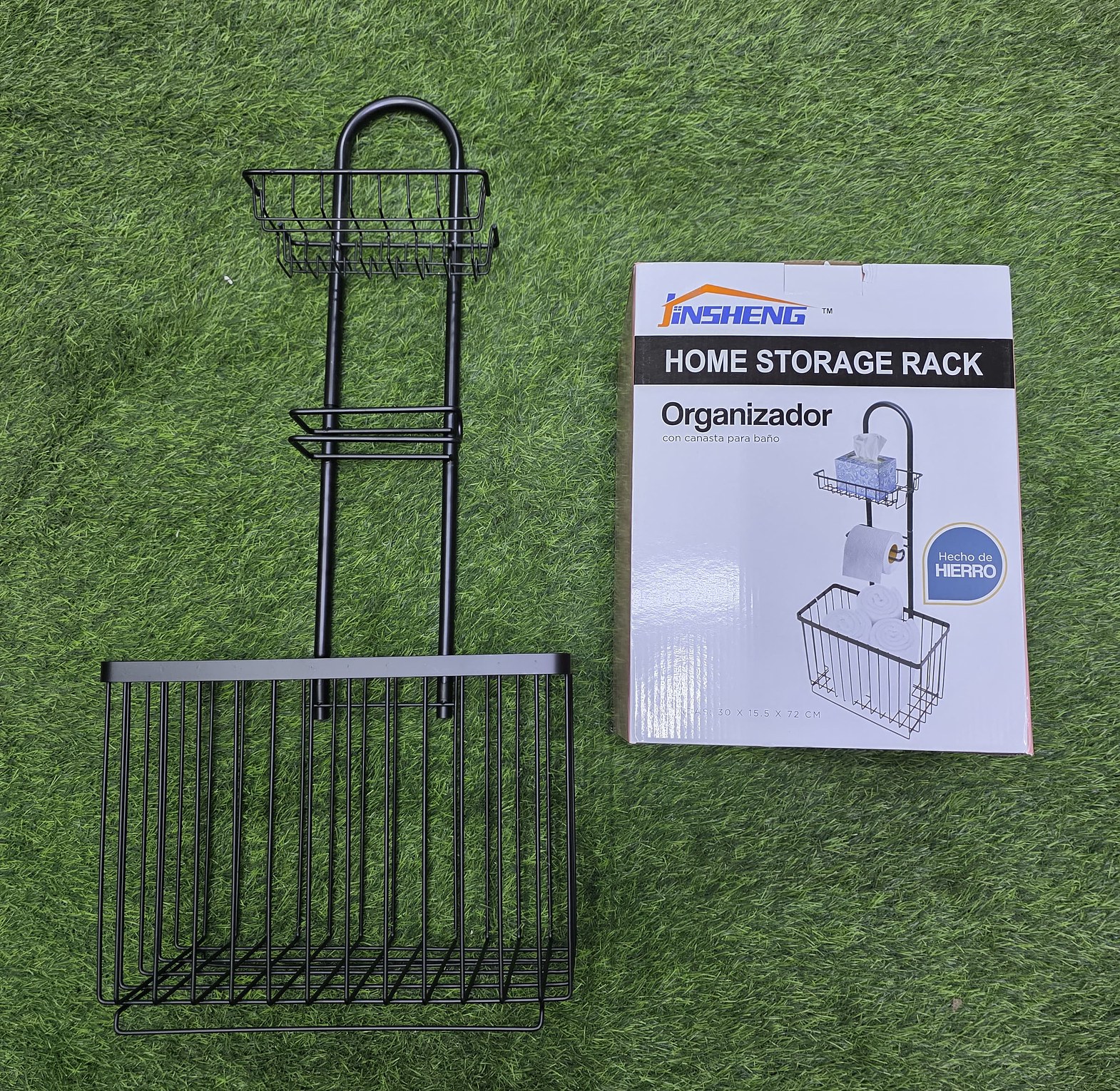 3-in-1 Multi-Functional Bathroom Storage Organizer & Toilet Paper Holder image