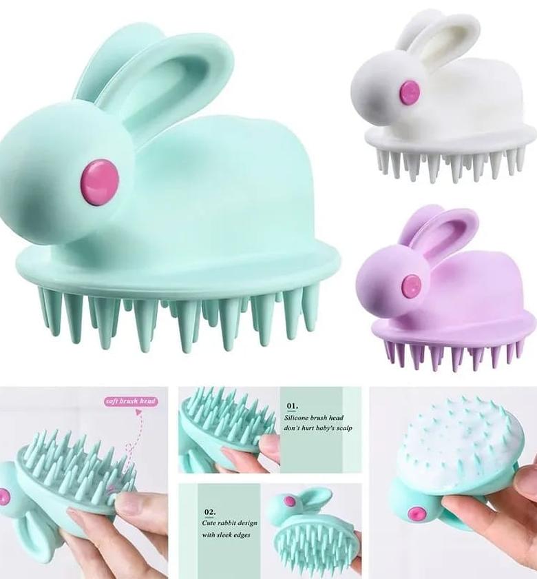 Silicone Shampoo Bathing Brush And Scalp Massager image