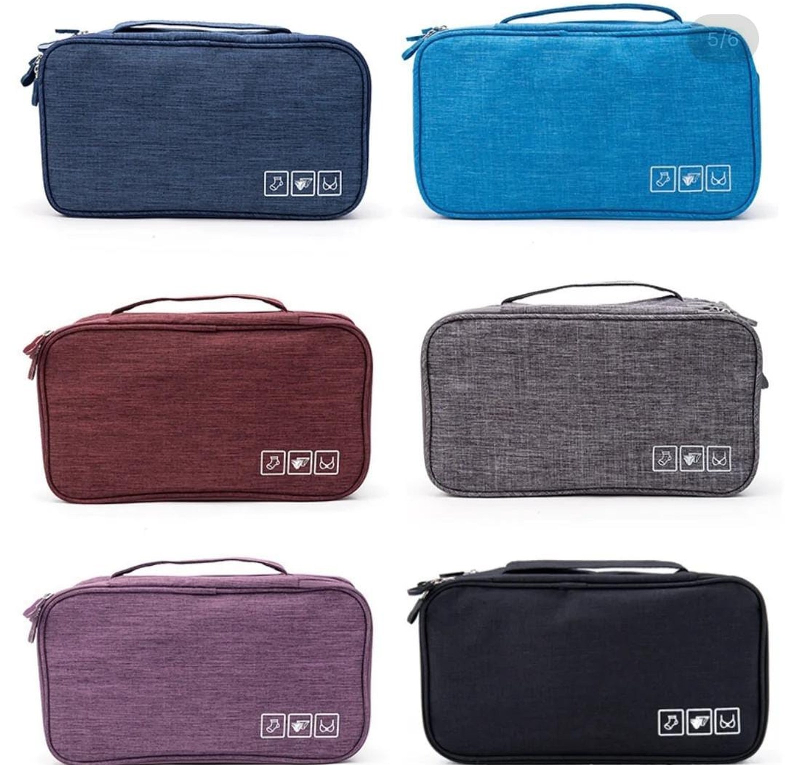Portable Travel Undergarments Organizer Bag image