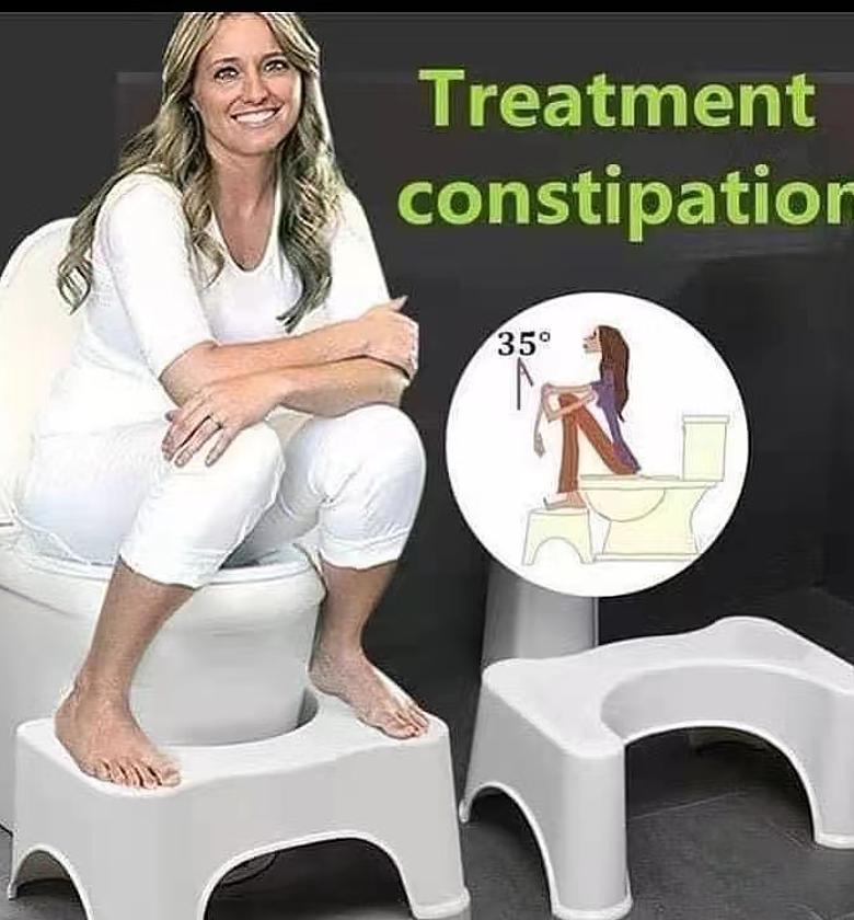 Ergonomic Toilet Squatting Stool for Constipation and Hemorrhoids Relief - Non-Slip Bathroom Squatty Potty Footstool  image
