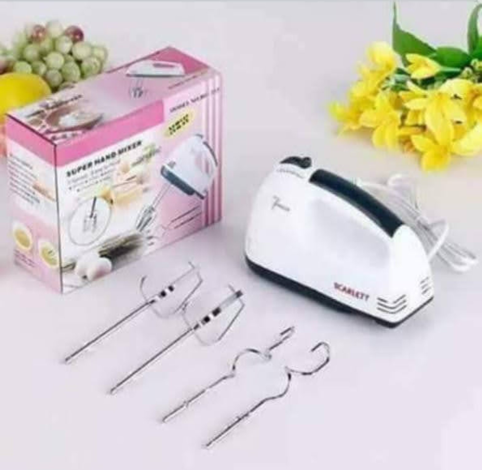Scarlet 7-Speed Hand Mixer Cake Baking, Whisk, Egg Beater image