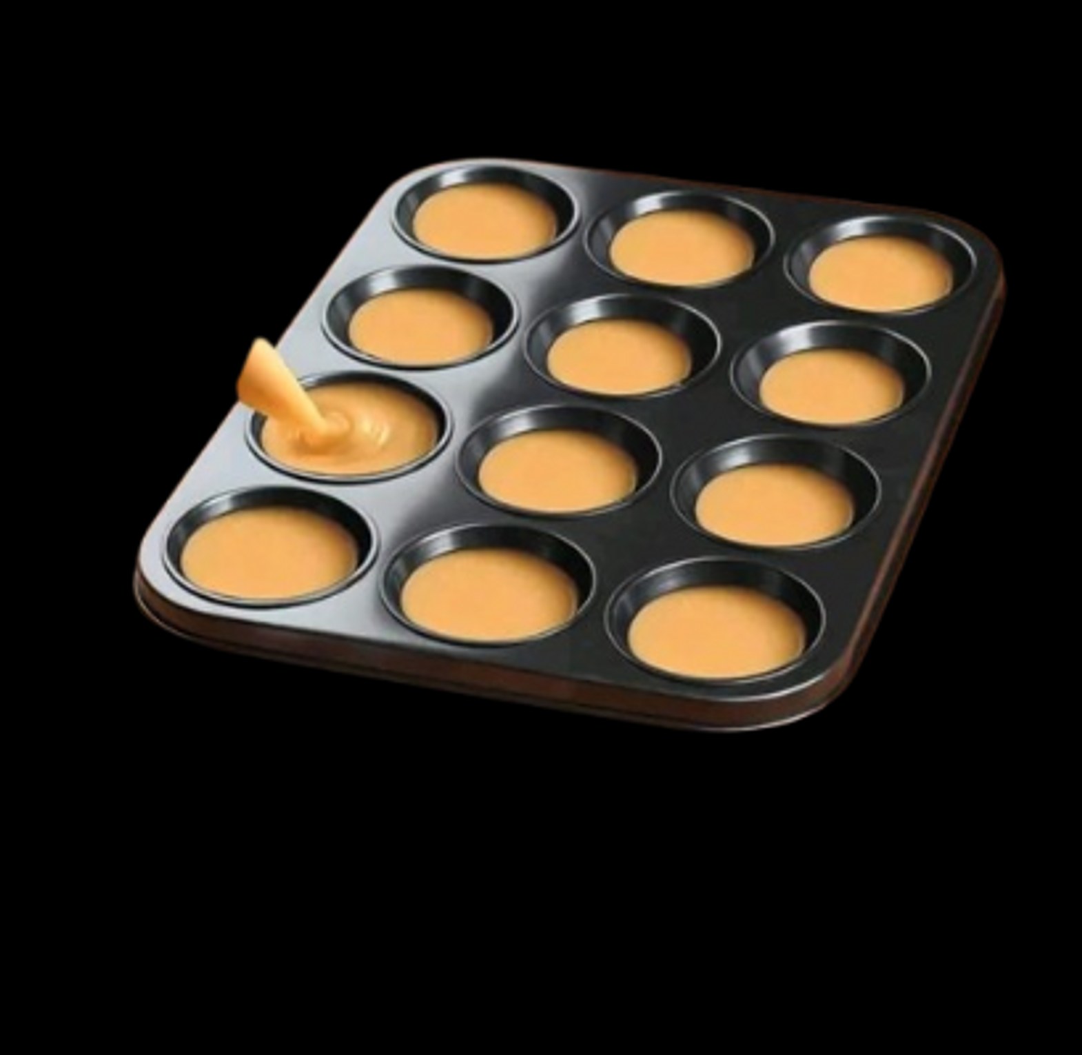 Baking Tin. 12 Holes Cup Cake Baking Tins + FREE Bread Baking Tin image